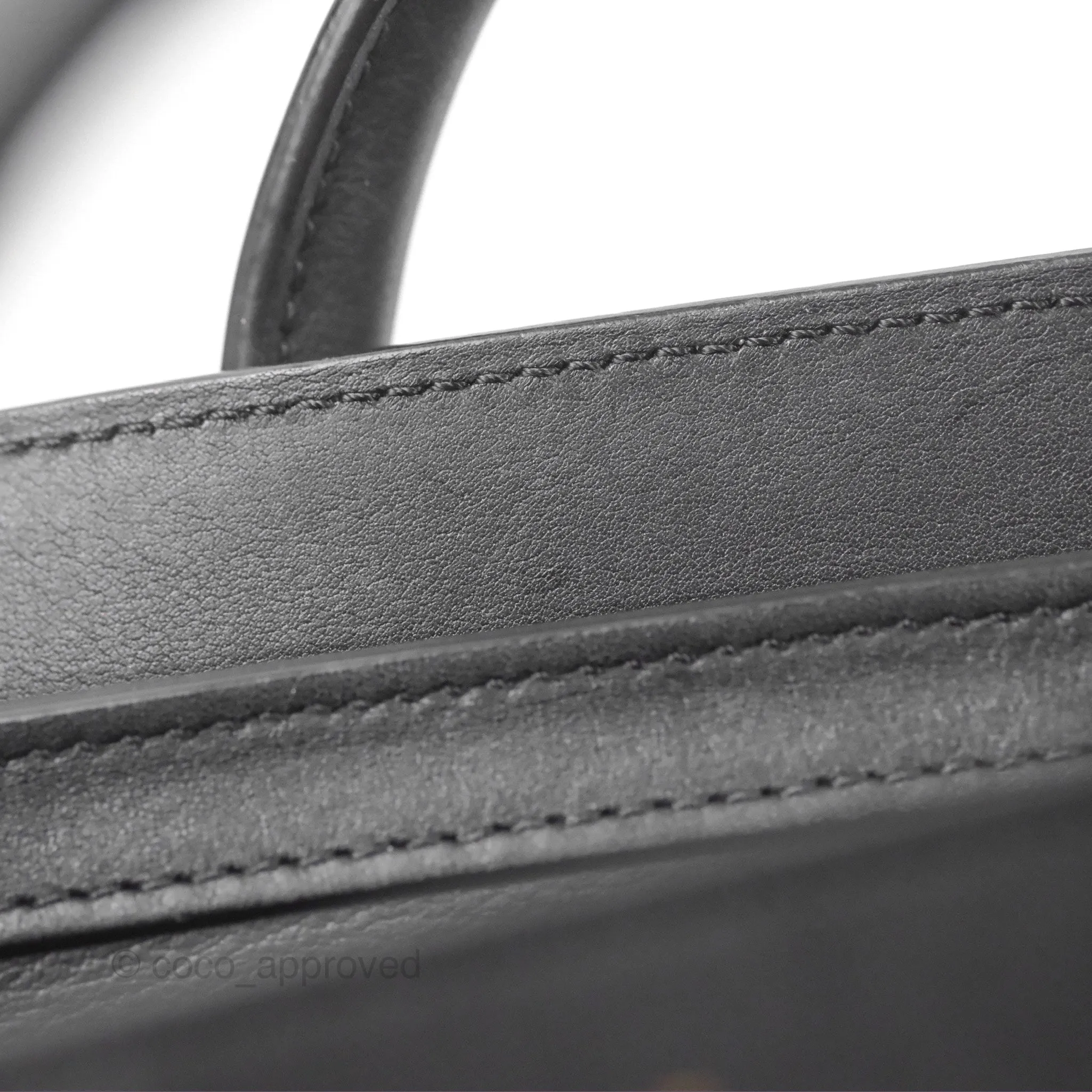 Celine Nano Luggage Bag Black Gold Hardware