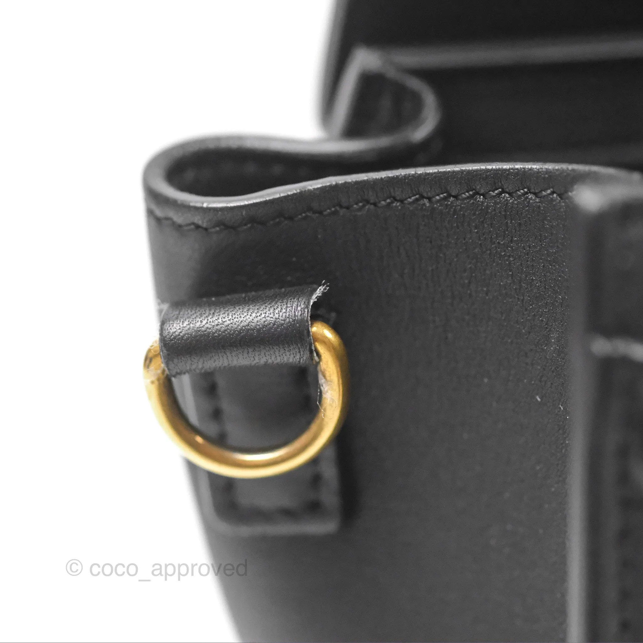 Celine Nano Luggage Bag Black Gold Hardware