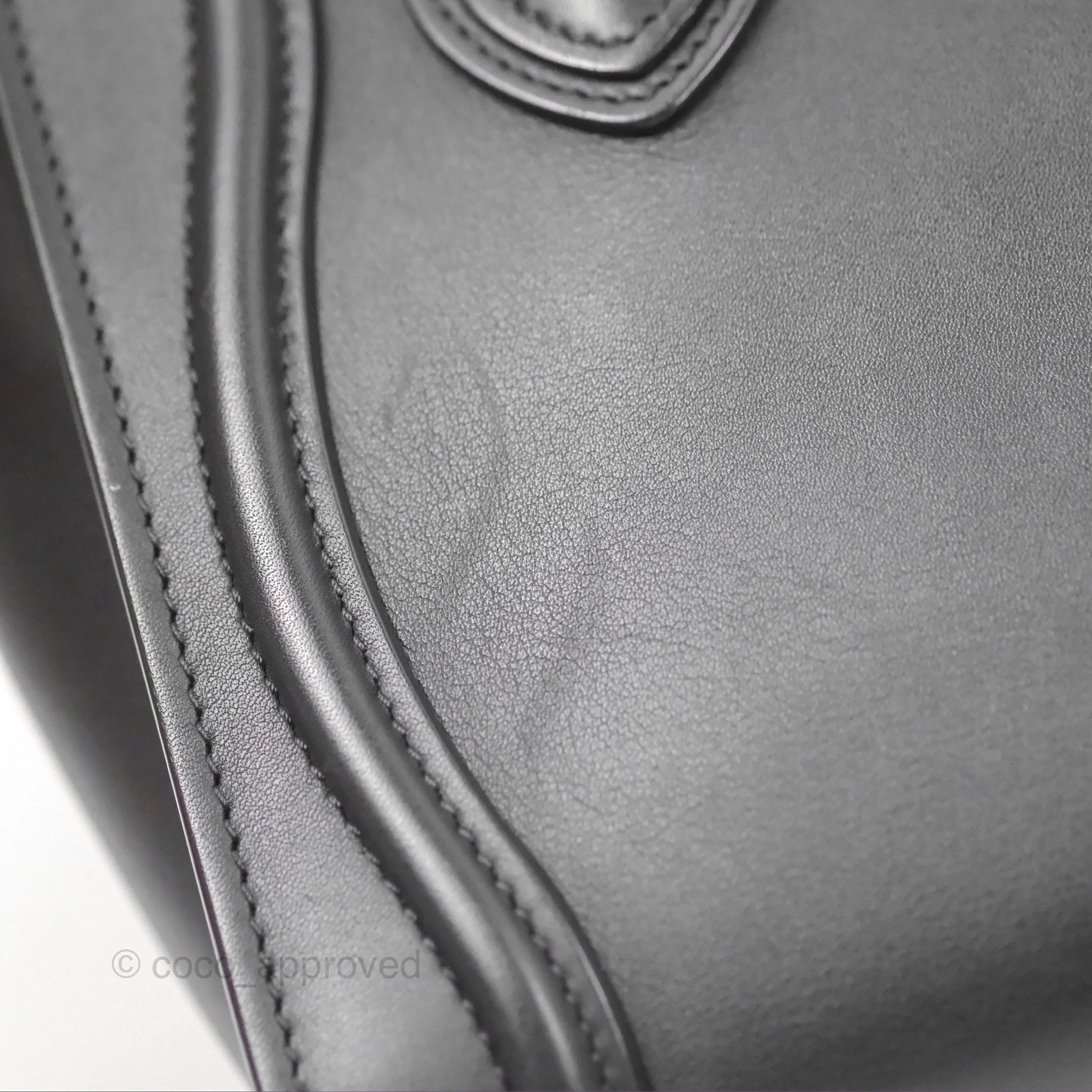 Celine Nano Luggage Bag Black Gold Hardware