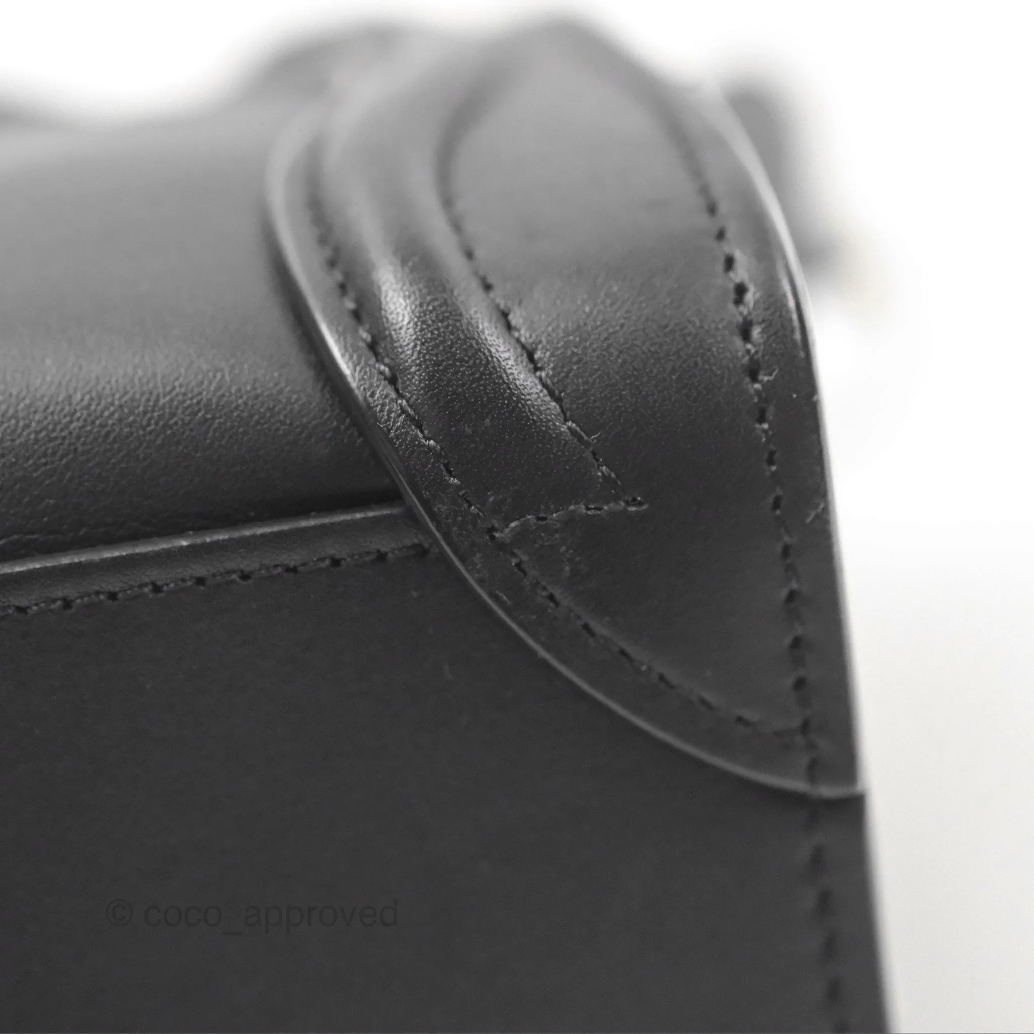Celine Nano Luggage Bag Black Gold Hardware