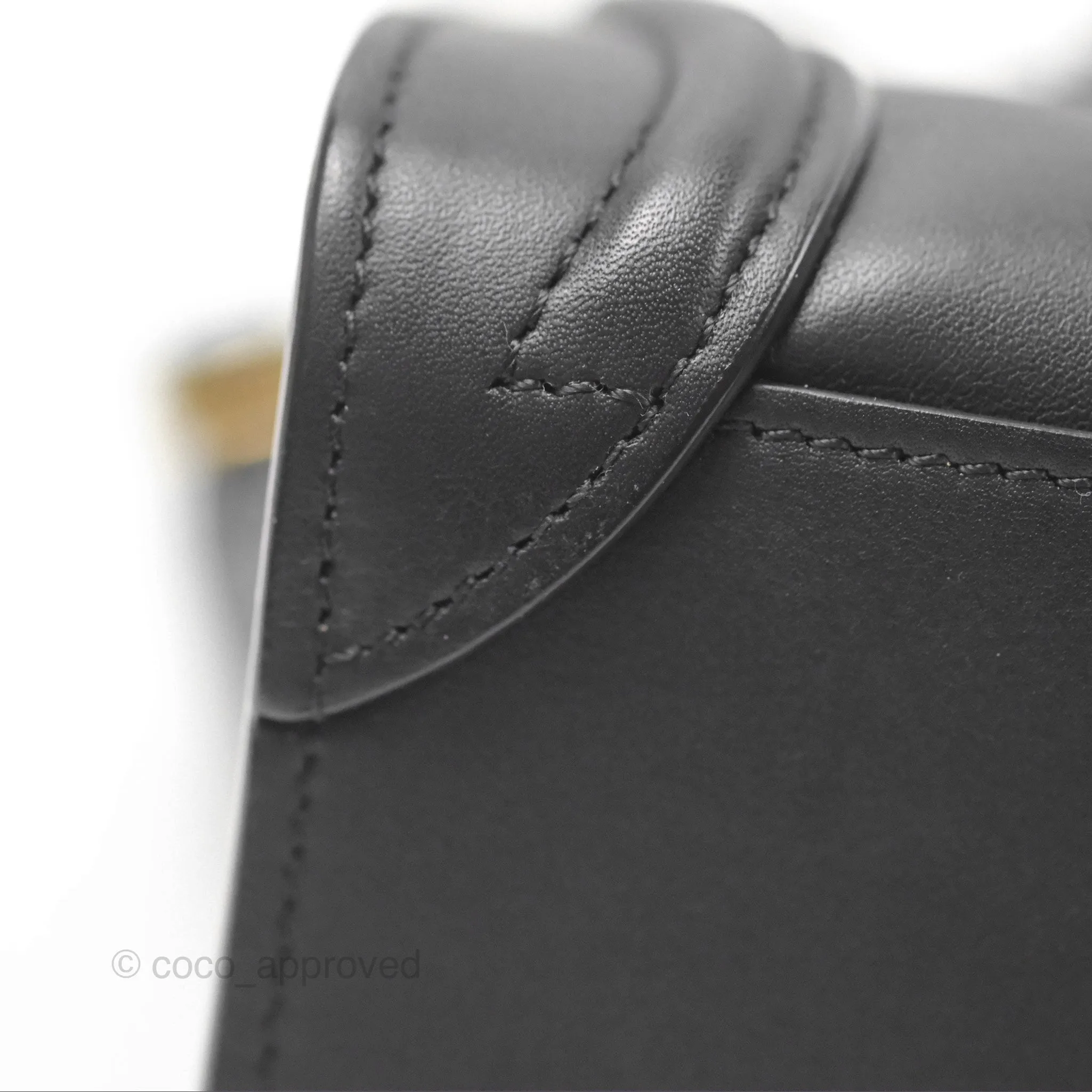 Celine Nano Luggage Bag Black Gold Hardware