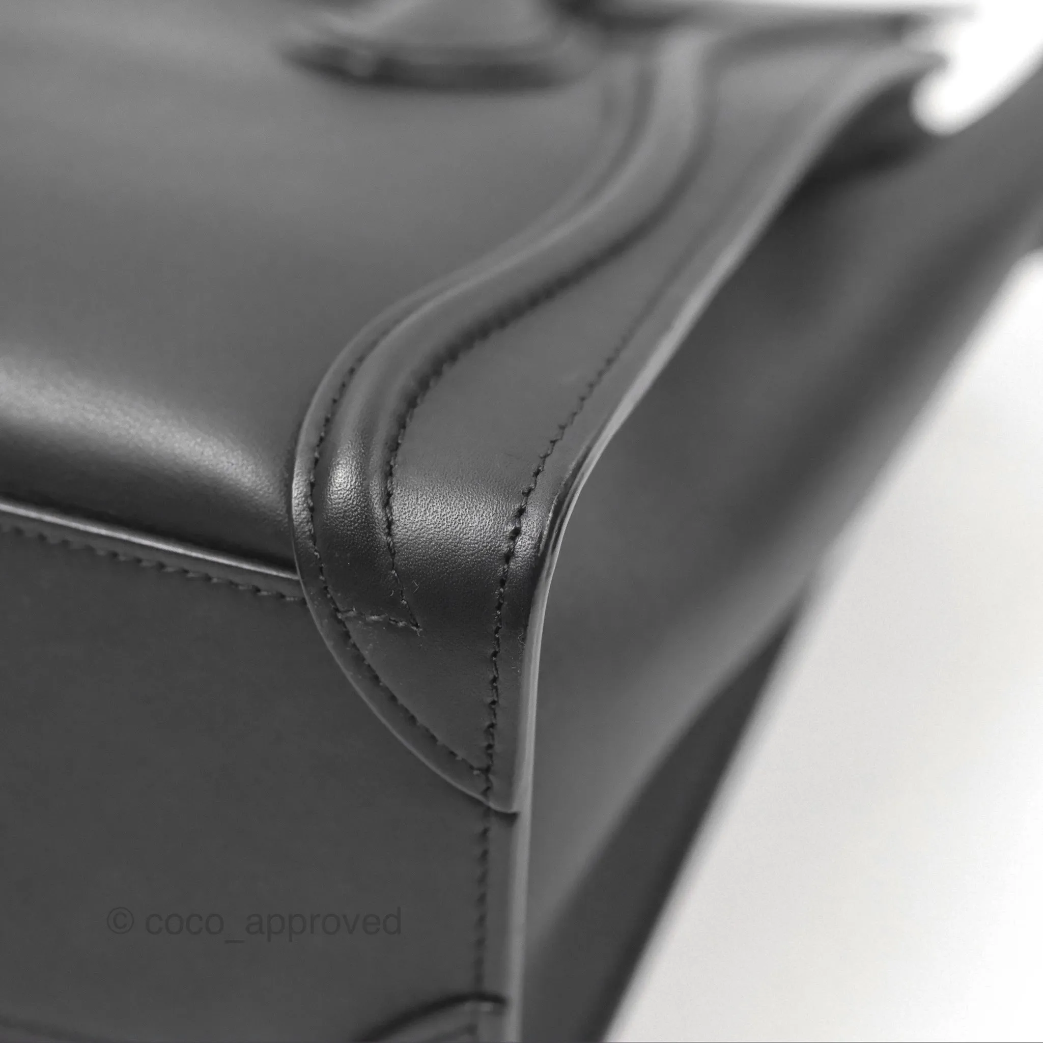 Celine Nano Luggage Bag Black Gold Hardware