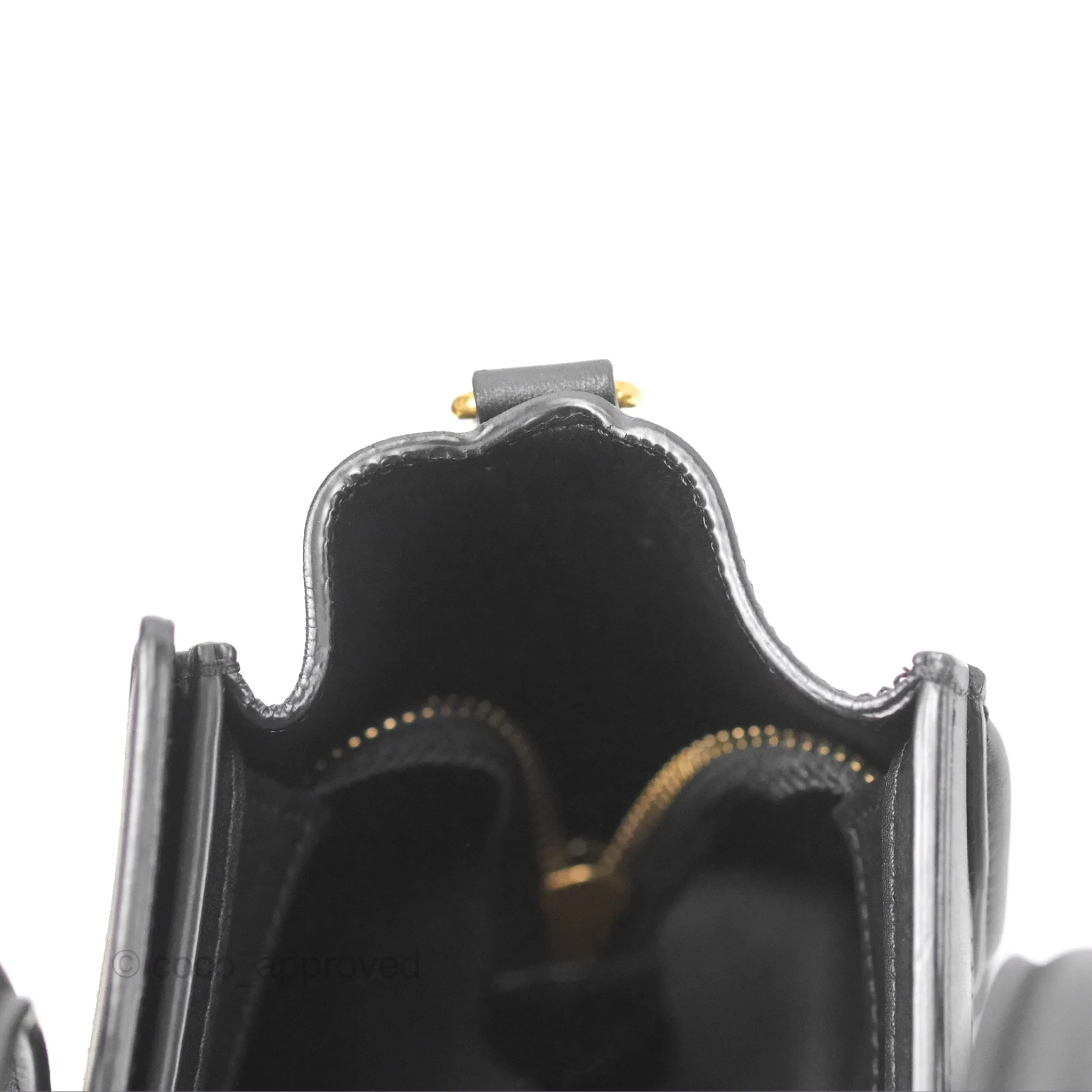 Celine Nano Luggage Bag Black Gold Hardware