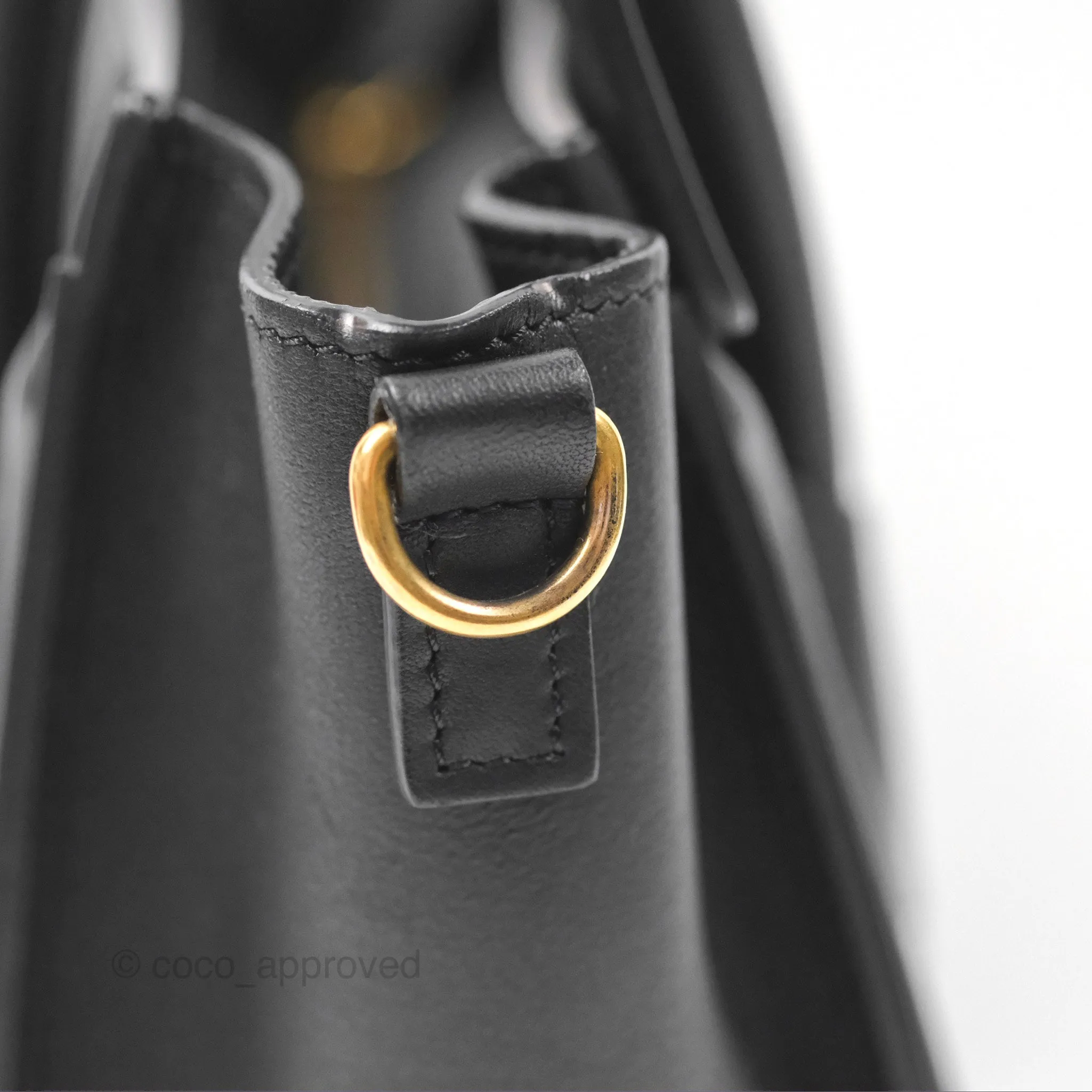 Celine Nano Luggage Bag Black Gold Hardware