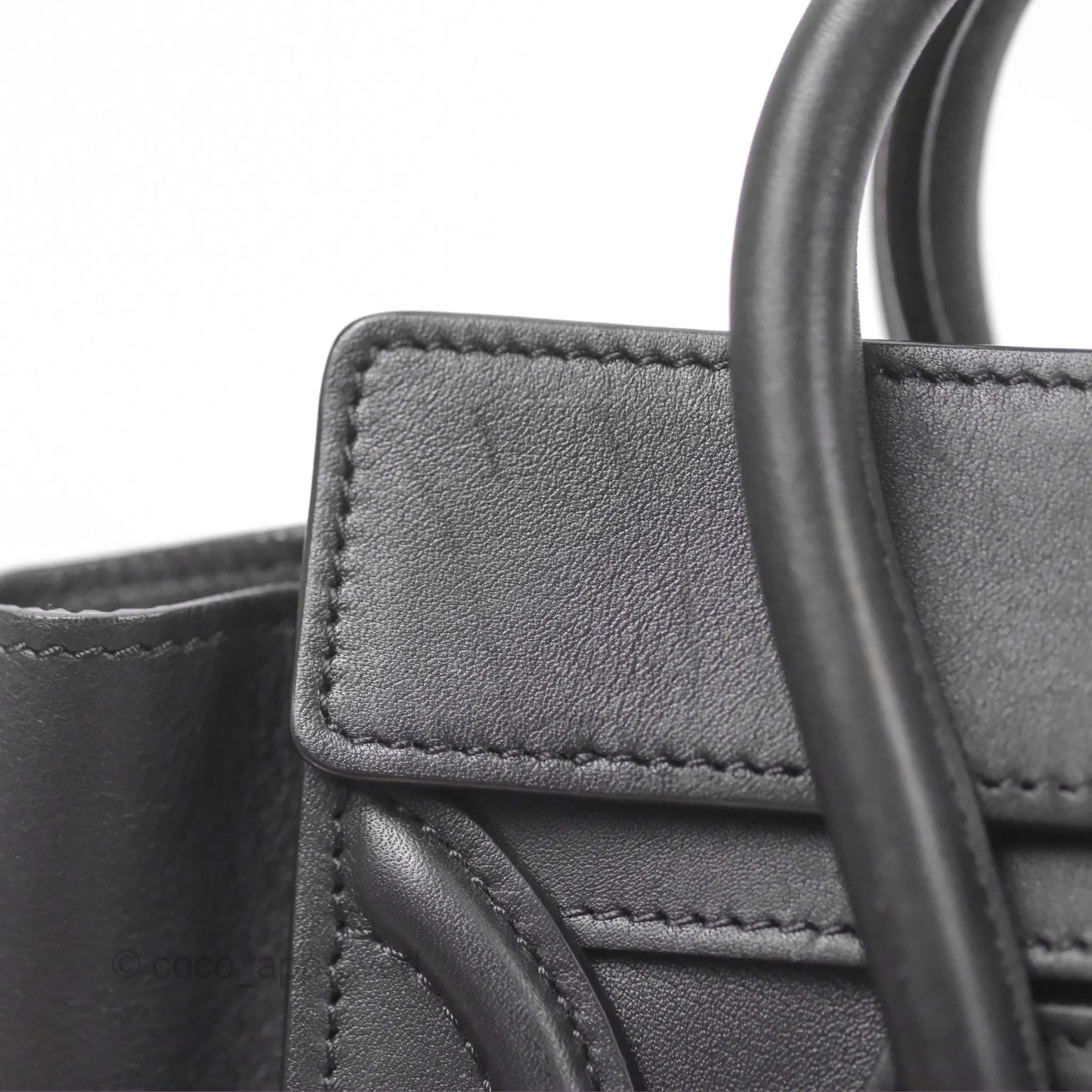 Celine Nano Luggage Bag Black Gold Hardware