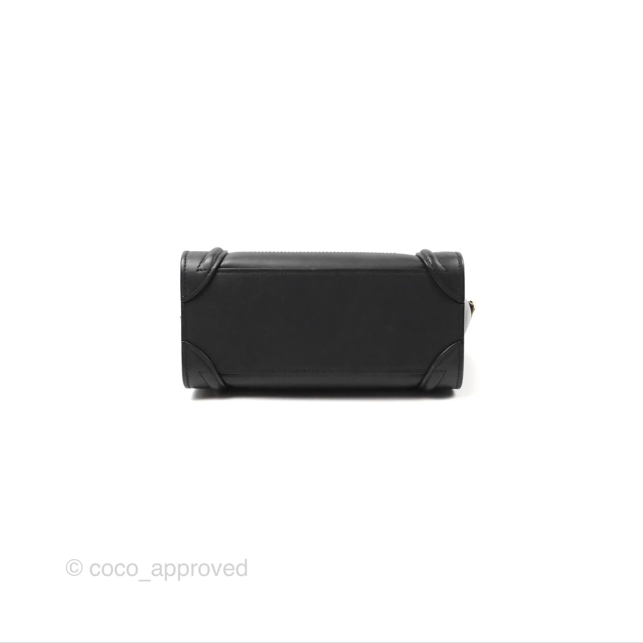 Celine Nano Luggage Bag Black Gold Hardware