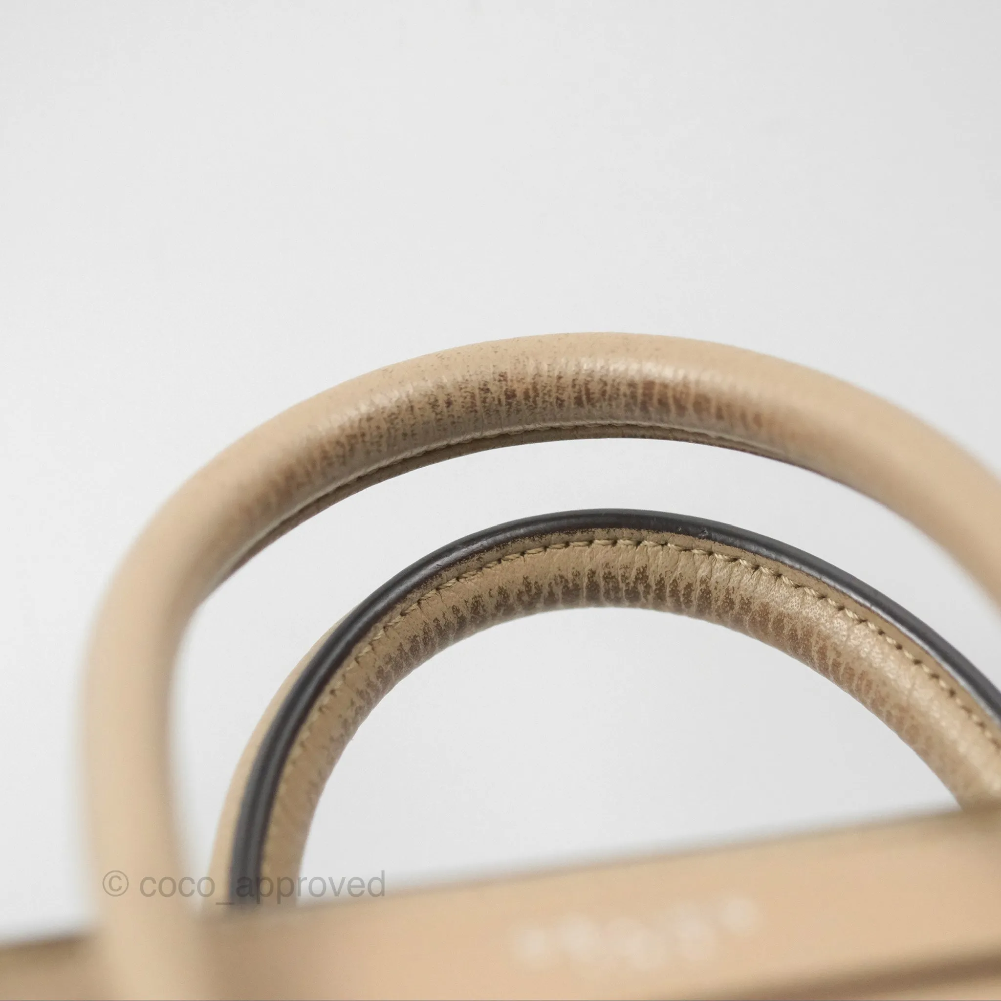 Celine Nano Luggage Bag Dune Drummed Calfskin