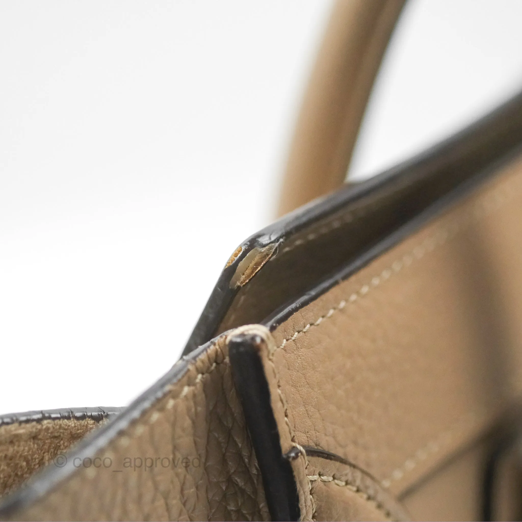 Celine Nano Luggage Bag Dune Drummed Calfskin