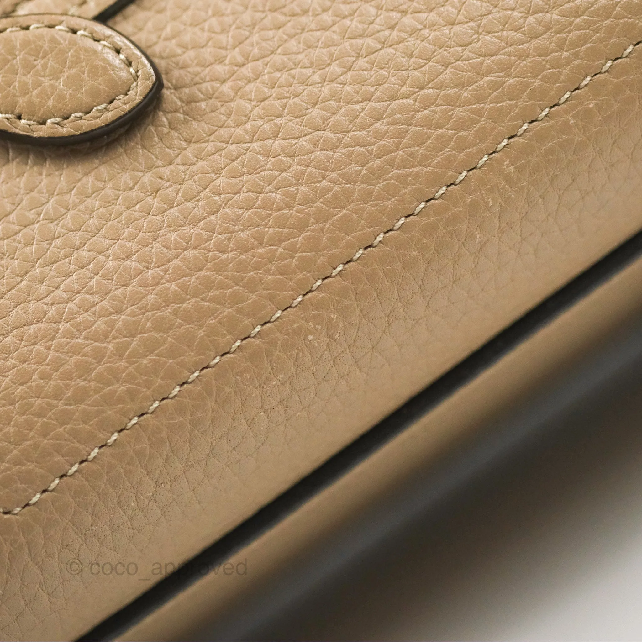 Celine Nano Luggage Bag Dune Drummed Calfskin
