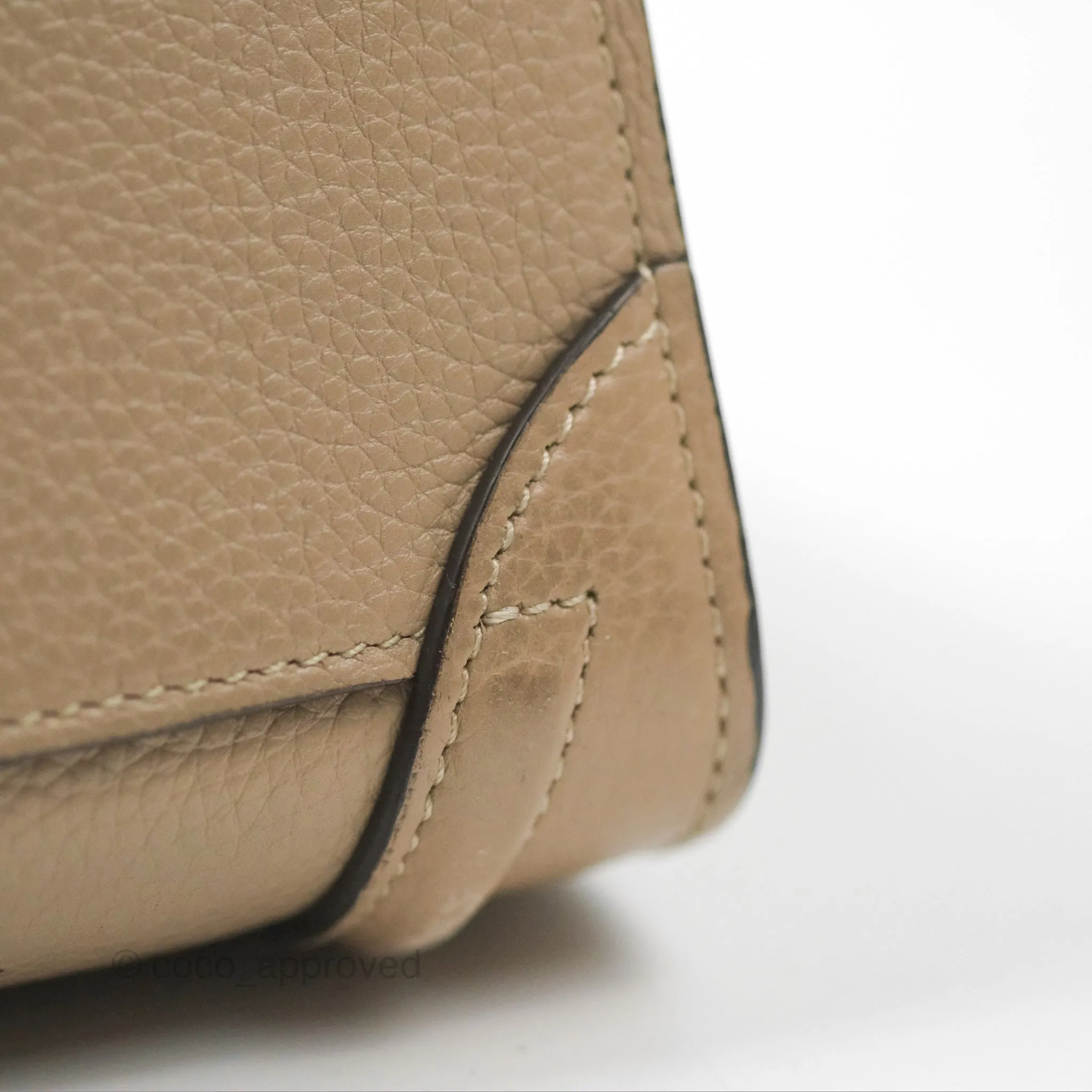 Celine Nano Luggage Bag Dune Drummed Calfskin