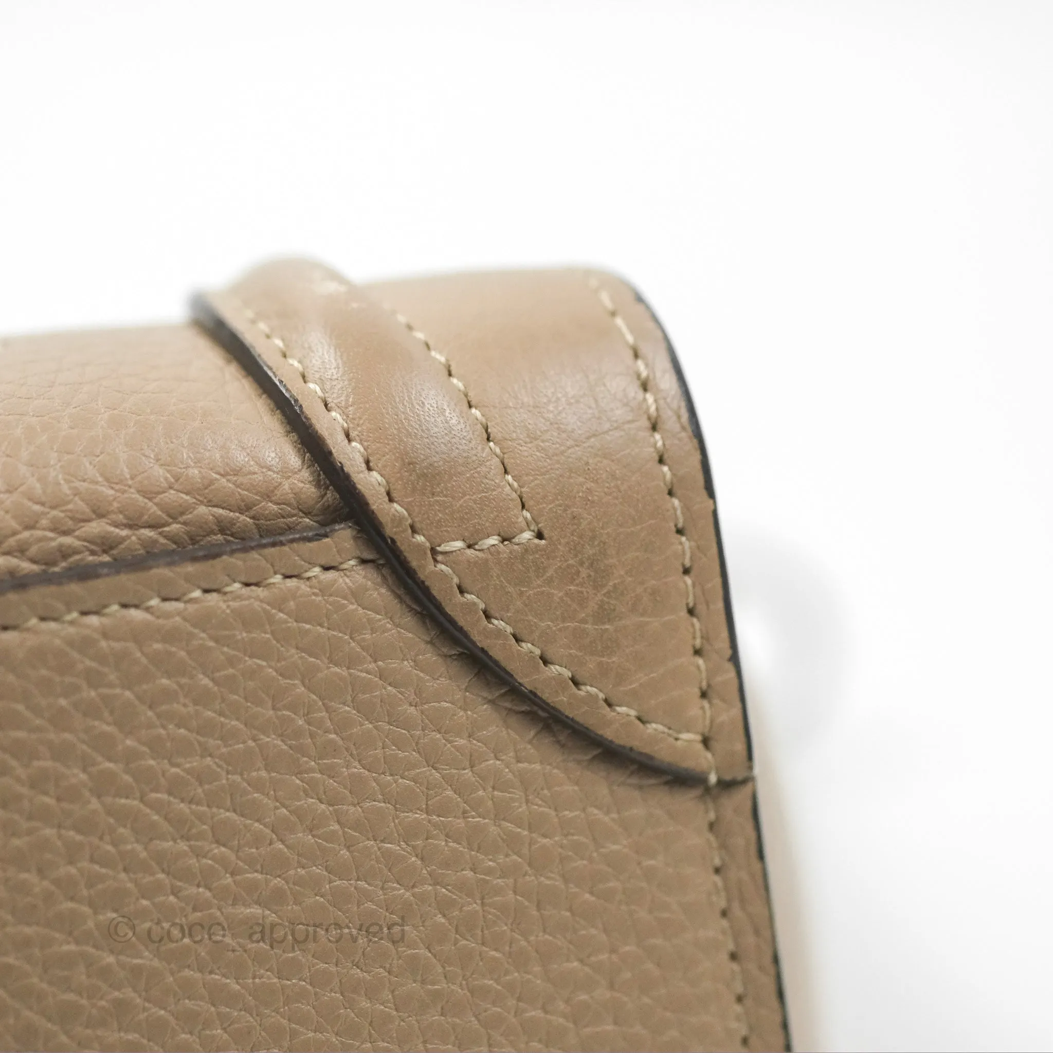 Celine Nano Luggage Bag Dune Drummed Calfskin