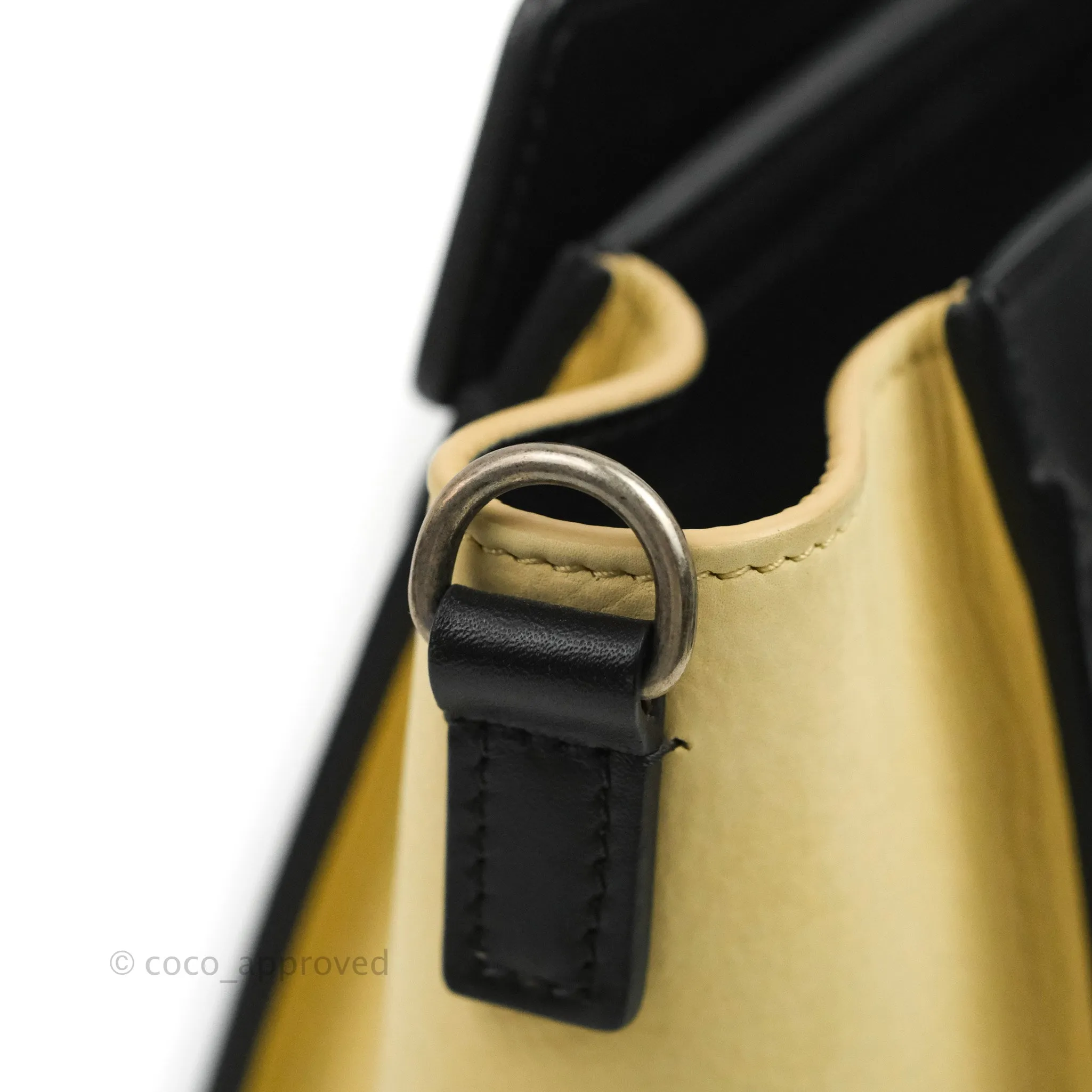 Celine Nano Luggage Bag Tricolour Light Beige/White/Black Grained Calfskin