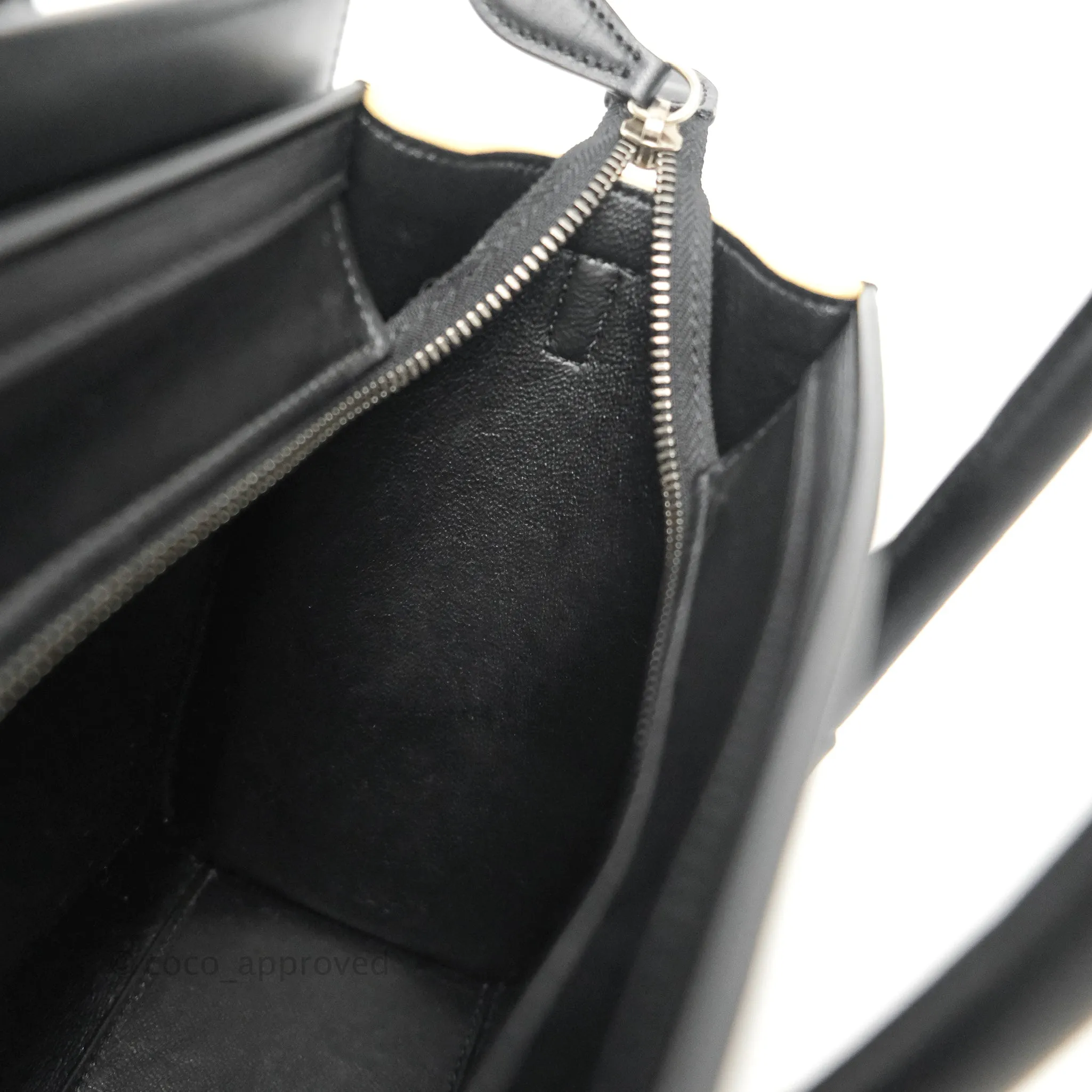 Celine Nano Luggage Bag Tricolour Light Beige/White/Black Grained Calfskin