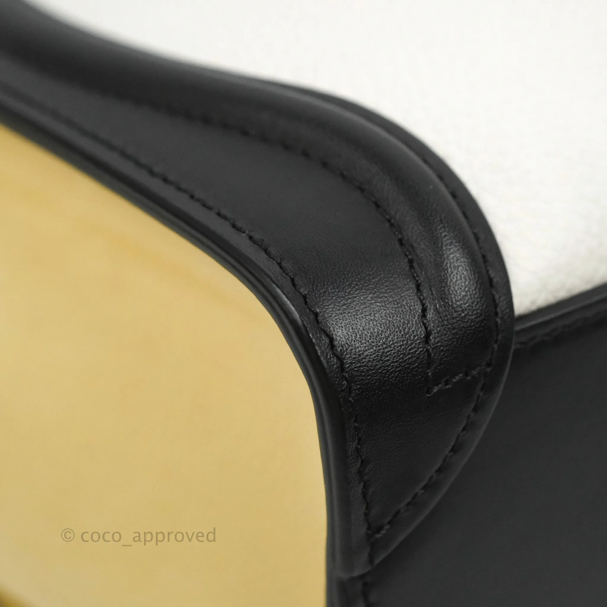 Celine Nano Luggage Bag Tricolour Light Beige/White/Black Grained Calfskin