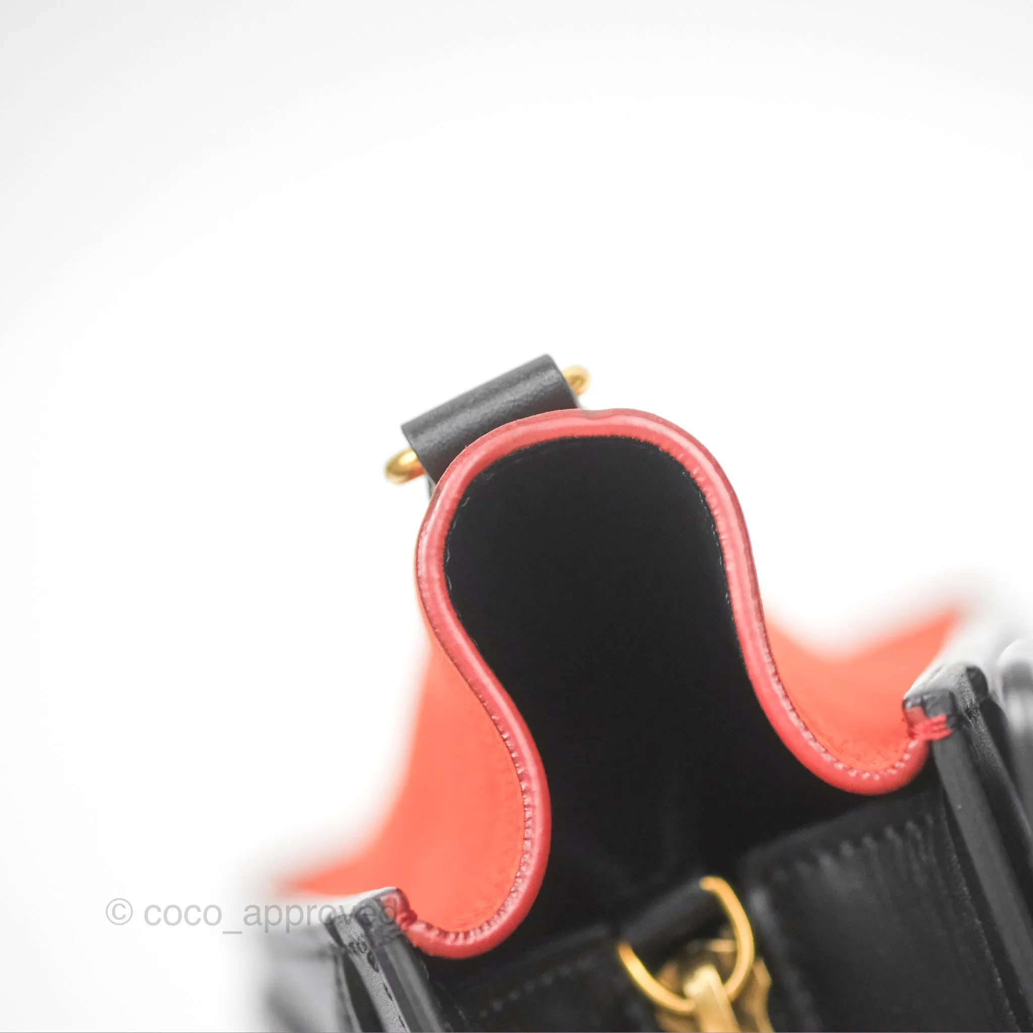 Celine Nano Luggage Grained Calfskin Gold Hardware Orange/Black/Beige