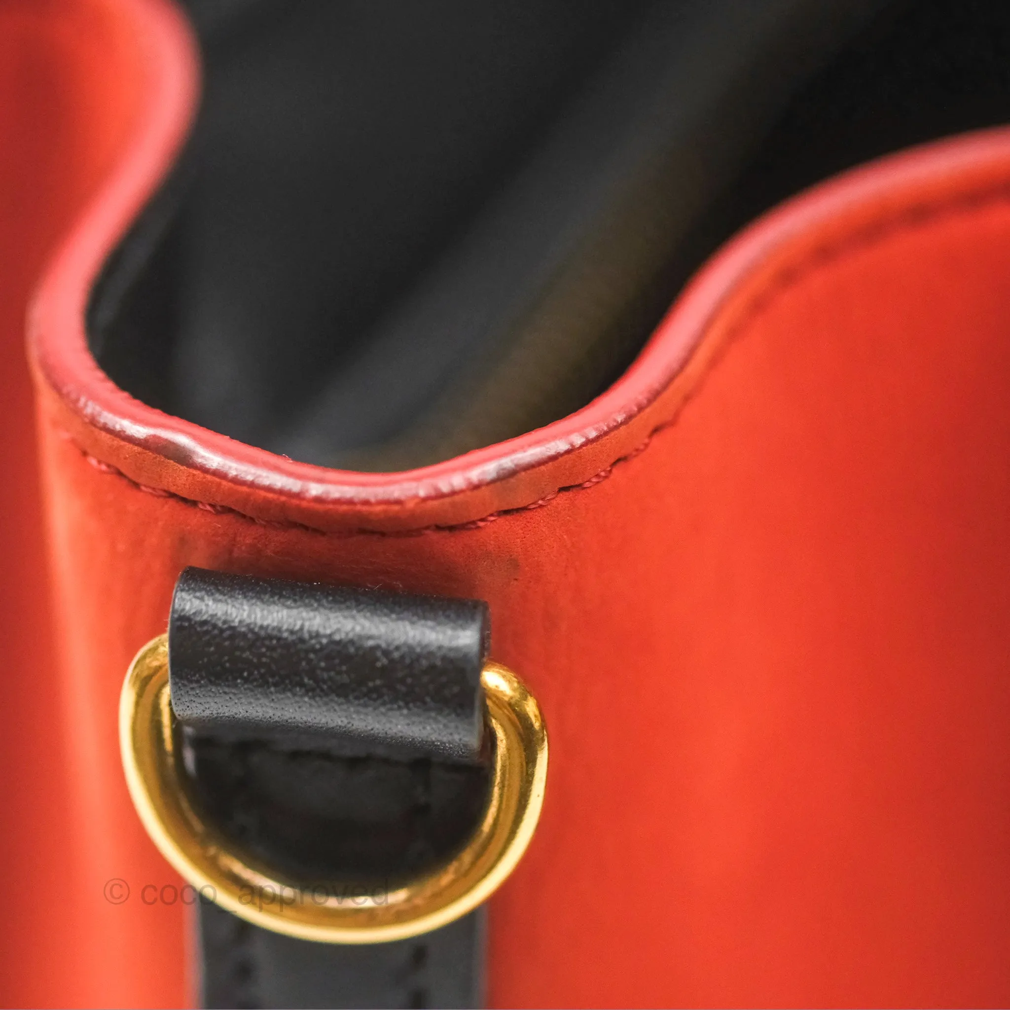 Celine Nano Luggage Grained Calfskin Gold Hardware Orange/Black/Beige