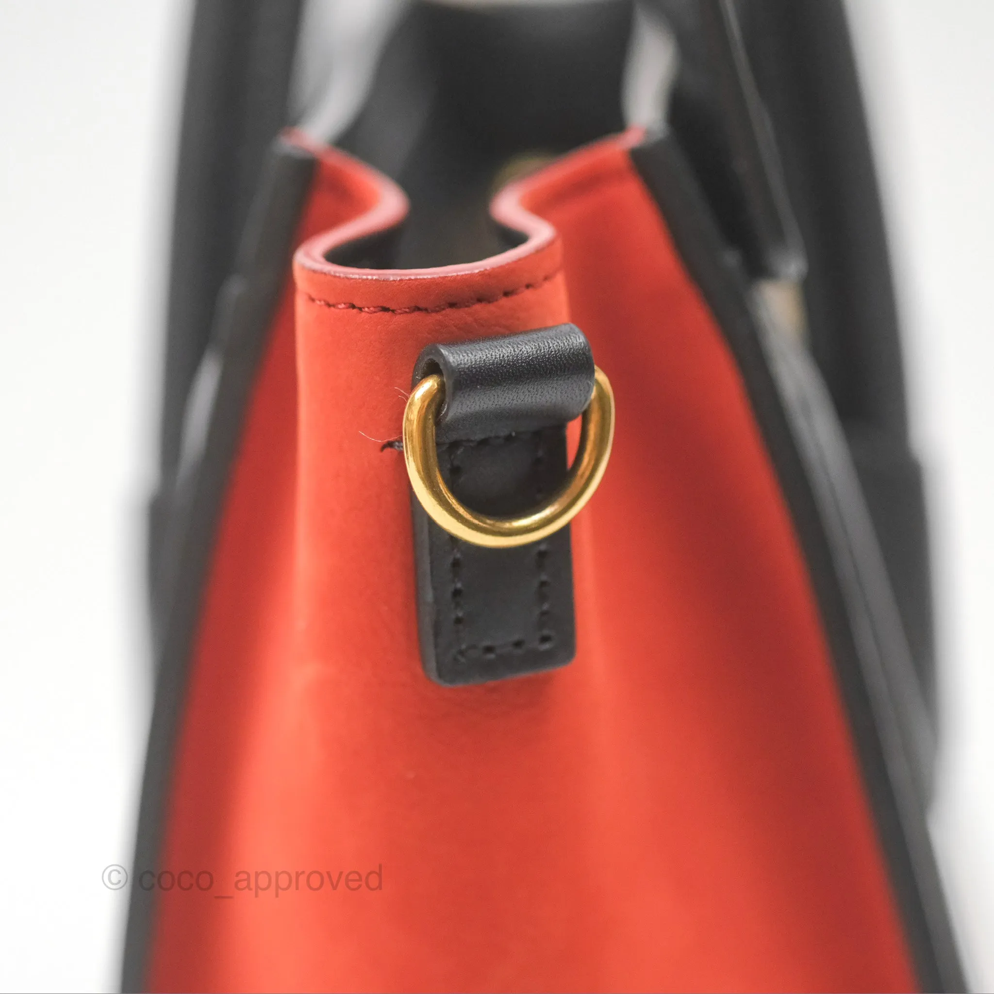 Celine Nano Luggage Grained Calfskin Gold Hardware Orange/Black/Beige