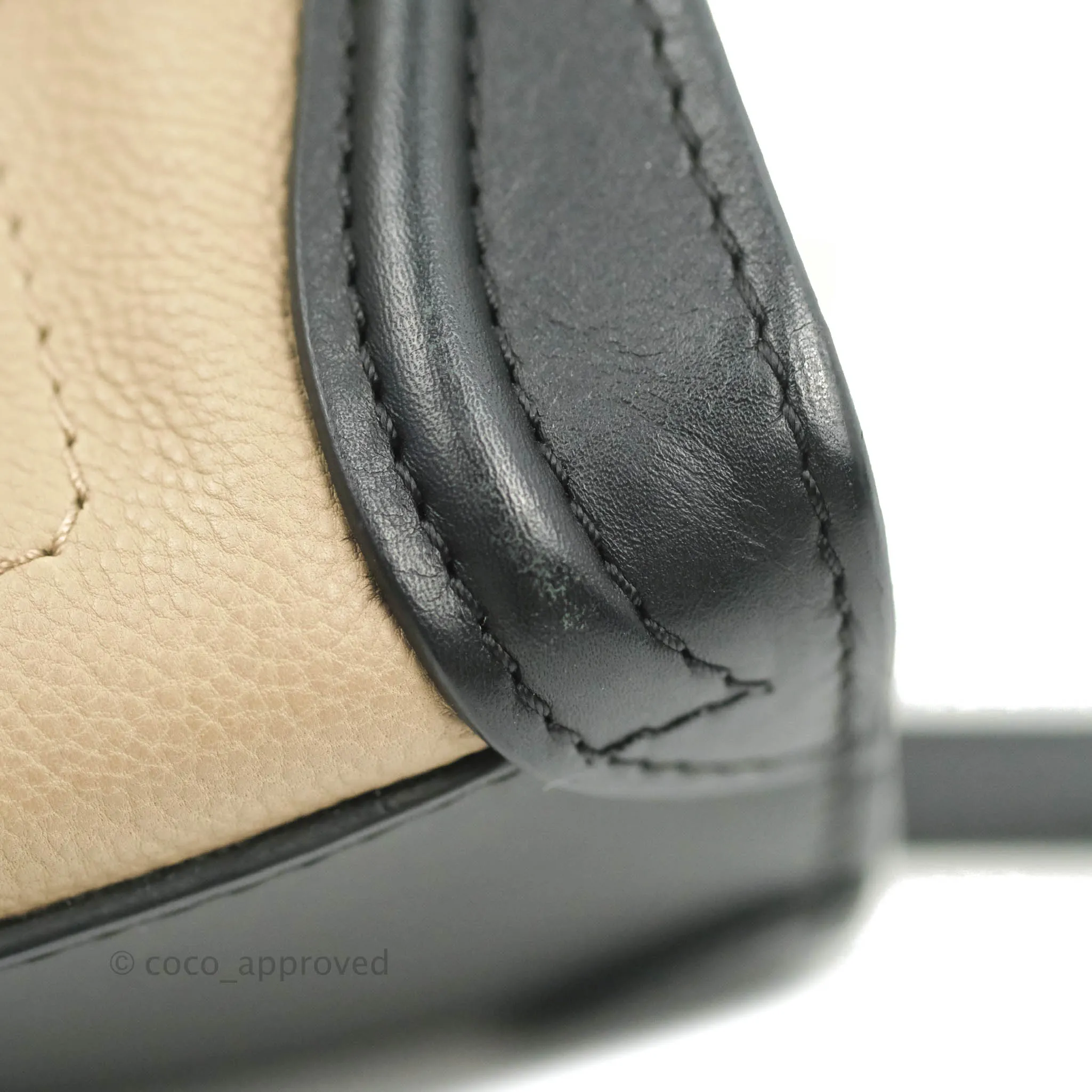 Celine Nano Luggage Grained Calfskin Gold Hardware White/Black/Beige