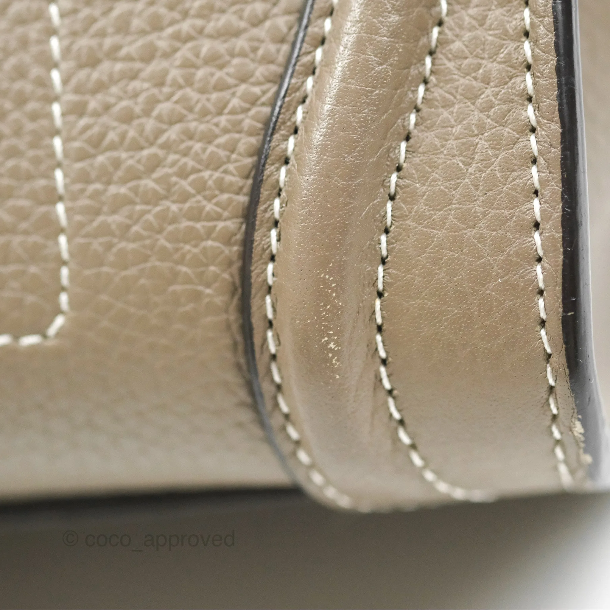 Celine Nano Luggage in Souris Drummed Calfskin