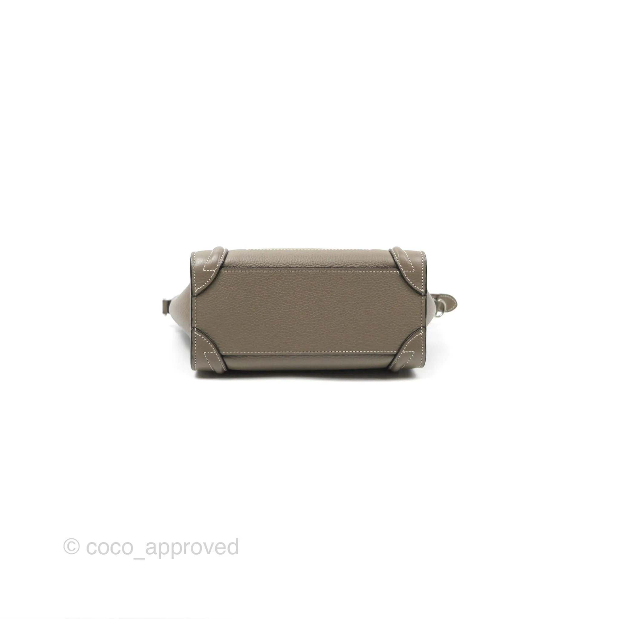 Celine Nano Luggage in Souris Drummed Calfskin