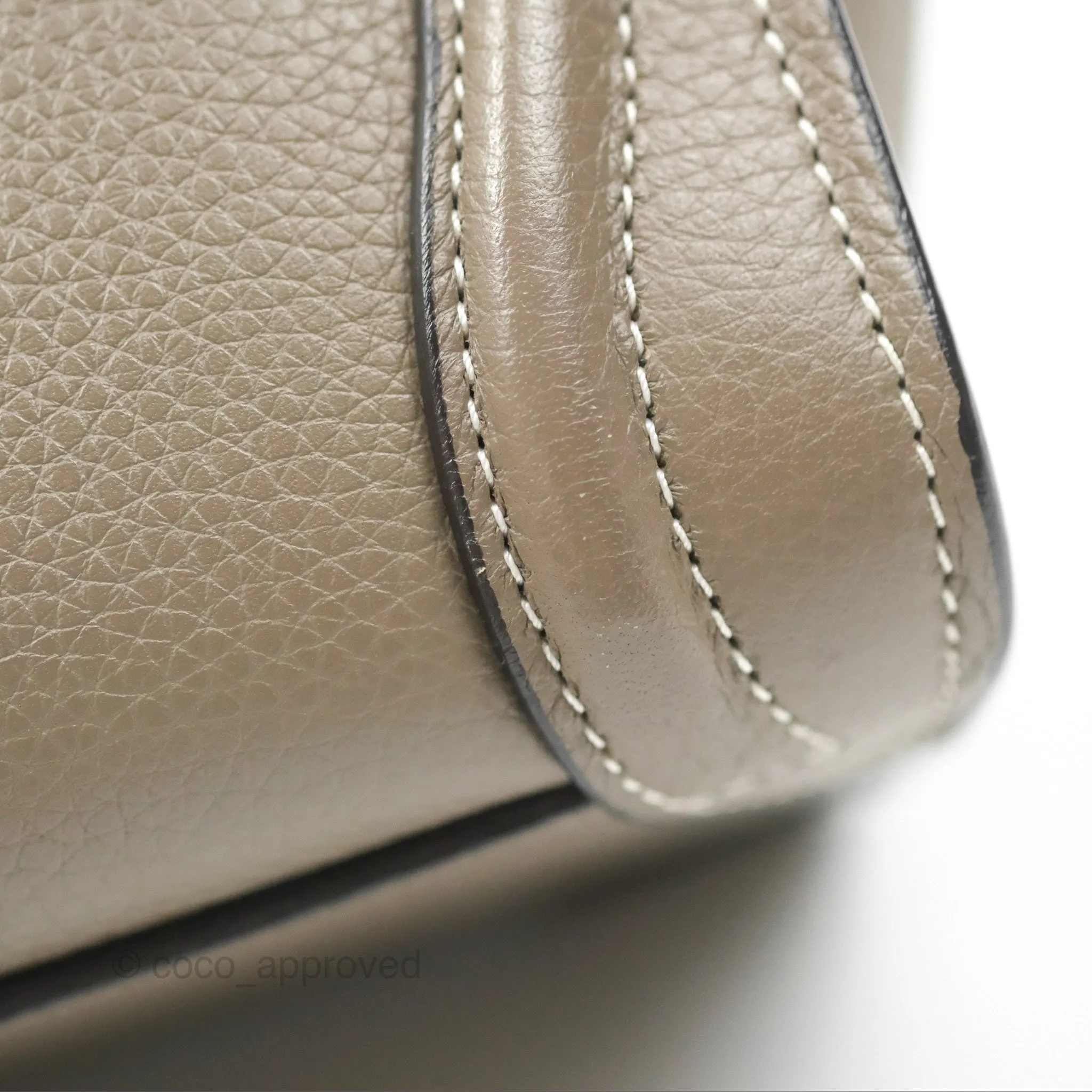 Celine Nano Luggage in Souris Drummed Calfskin