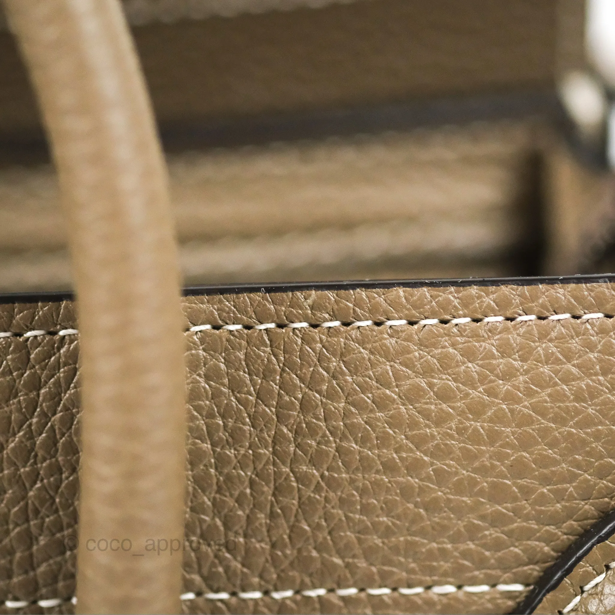 Celine Nano Luggage in Souris Drummed Calfskin
