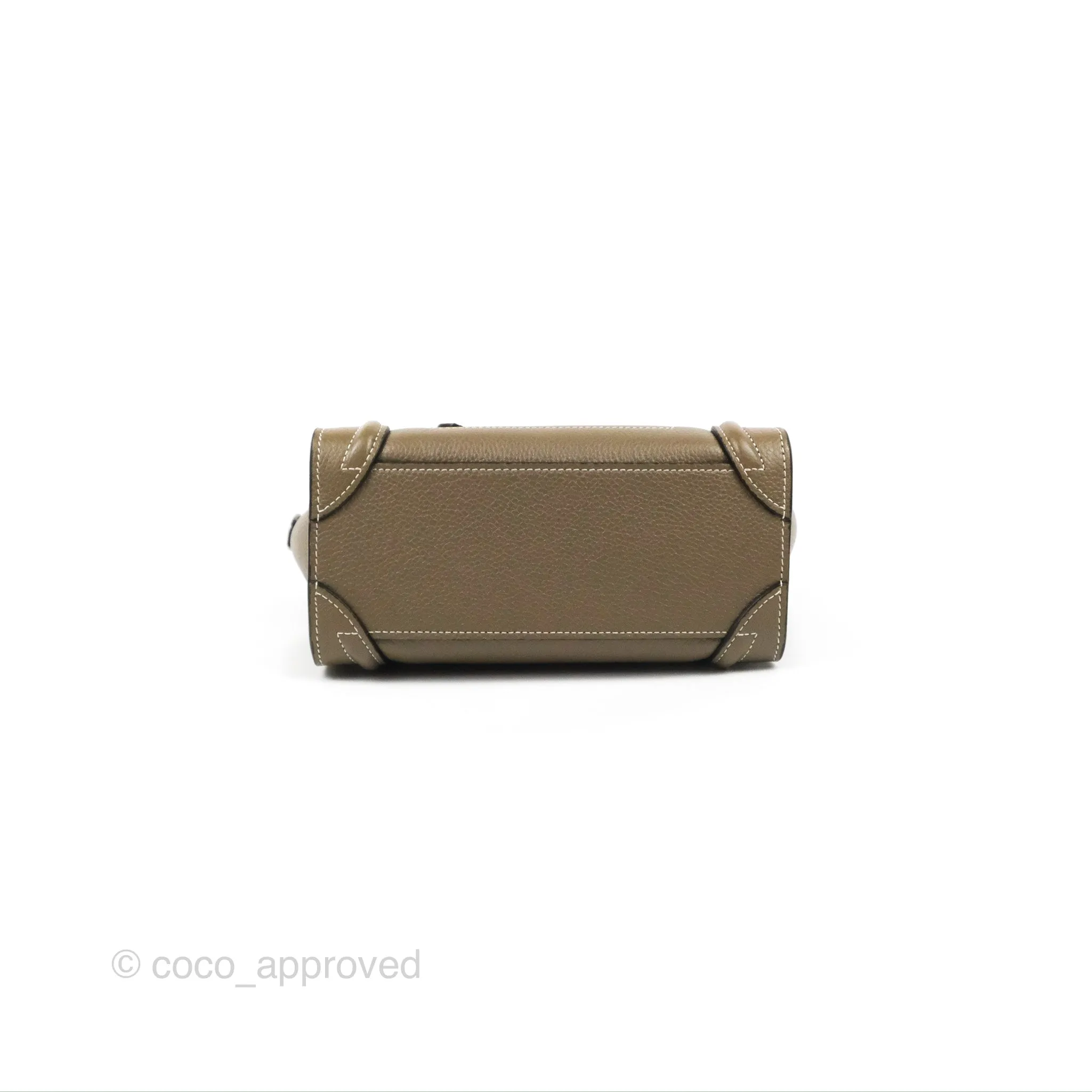 Celine Nano Luggage in Souris Drummed Calfskin