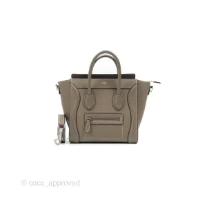 Celine Nano Luggage in Souris Drummed Calfskin