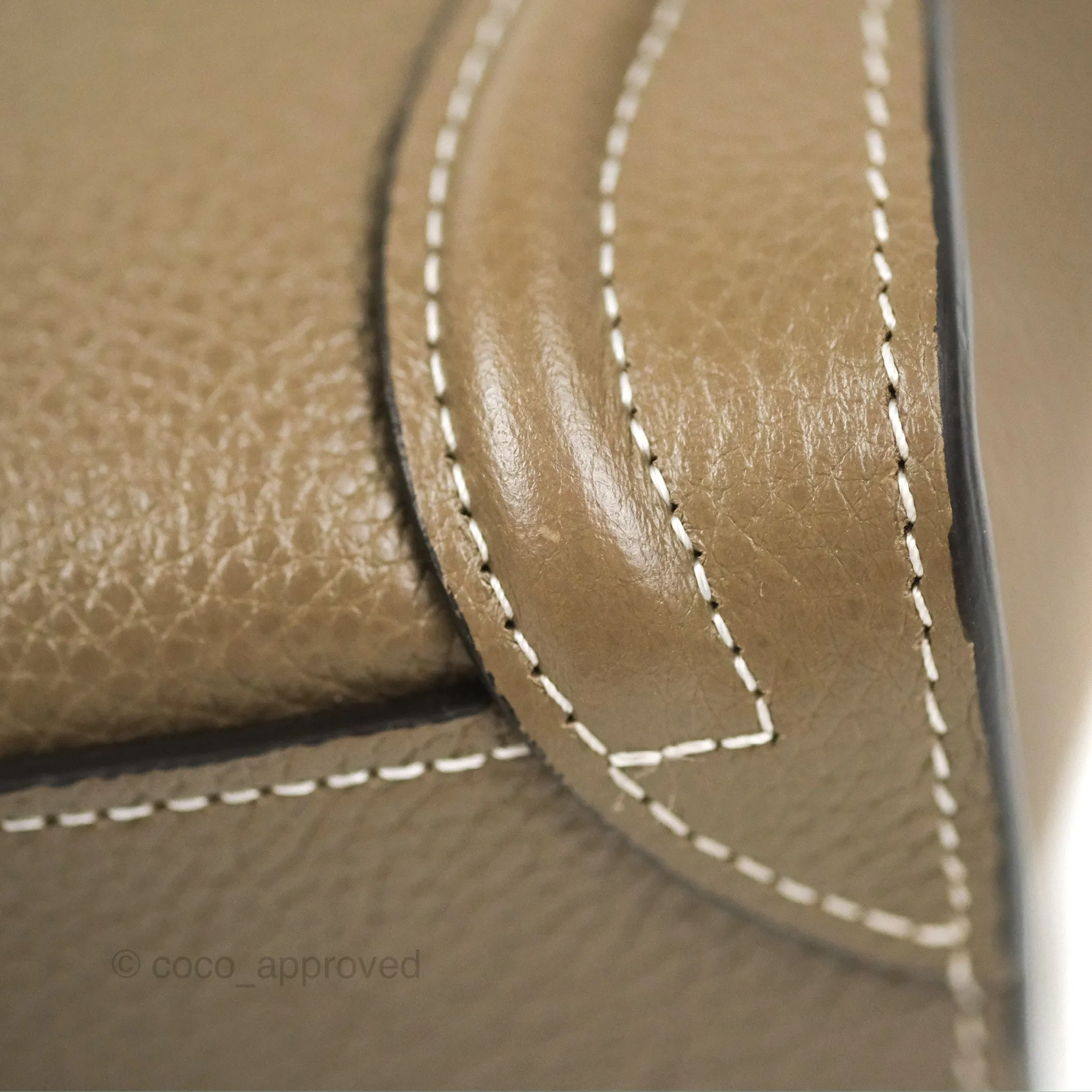 Celine Nano Luggage in Souris Drummed Calfskin