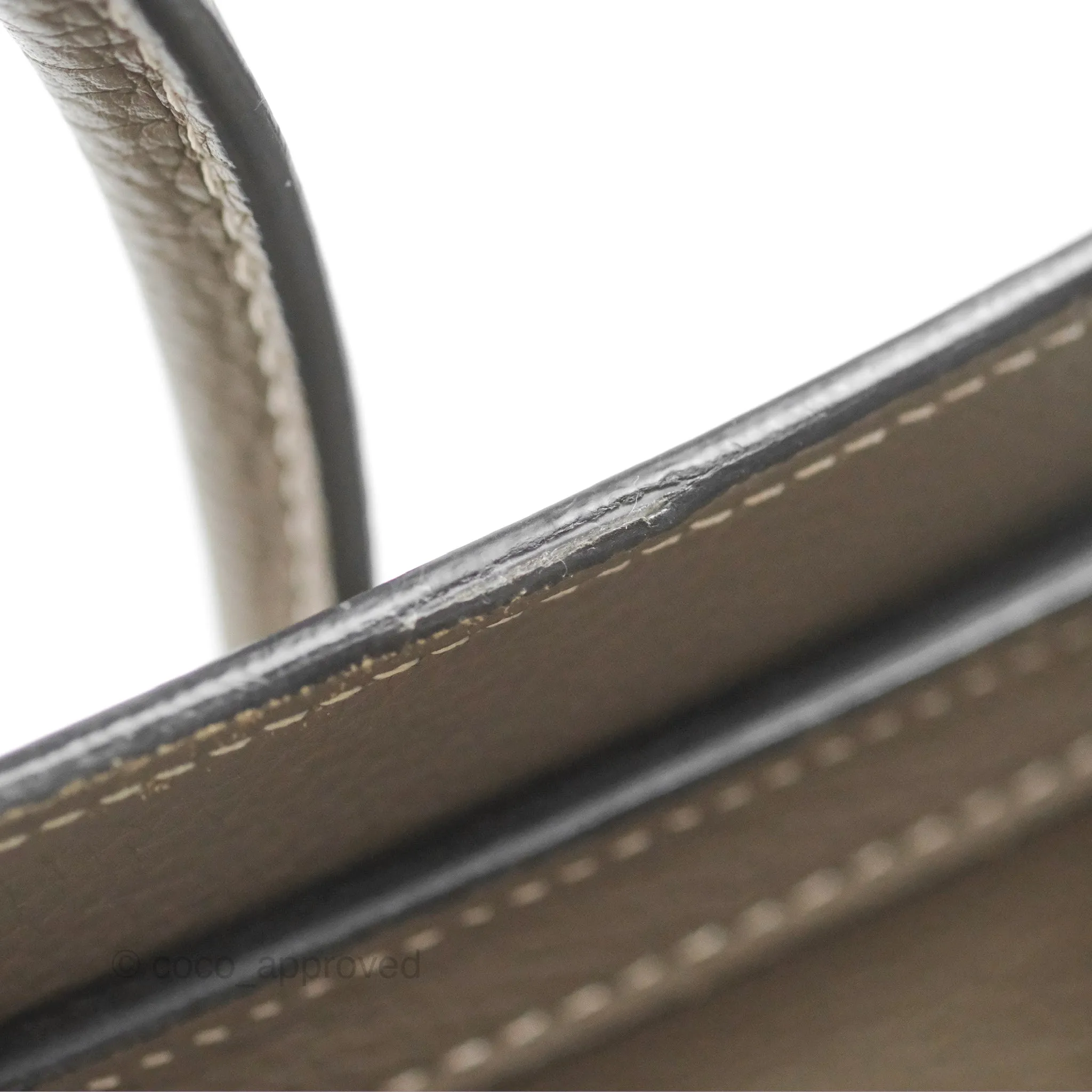 Celine Nano Luggage in Souris Drummed Calfskin