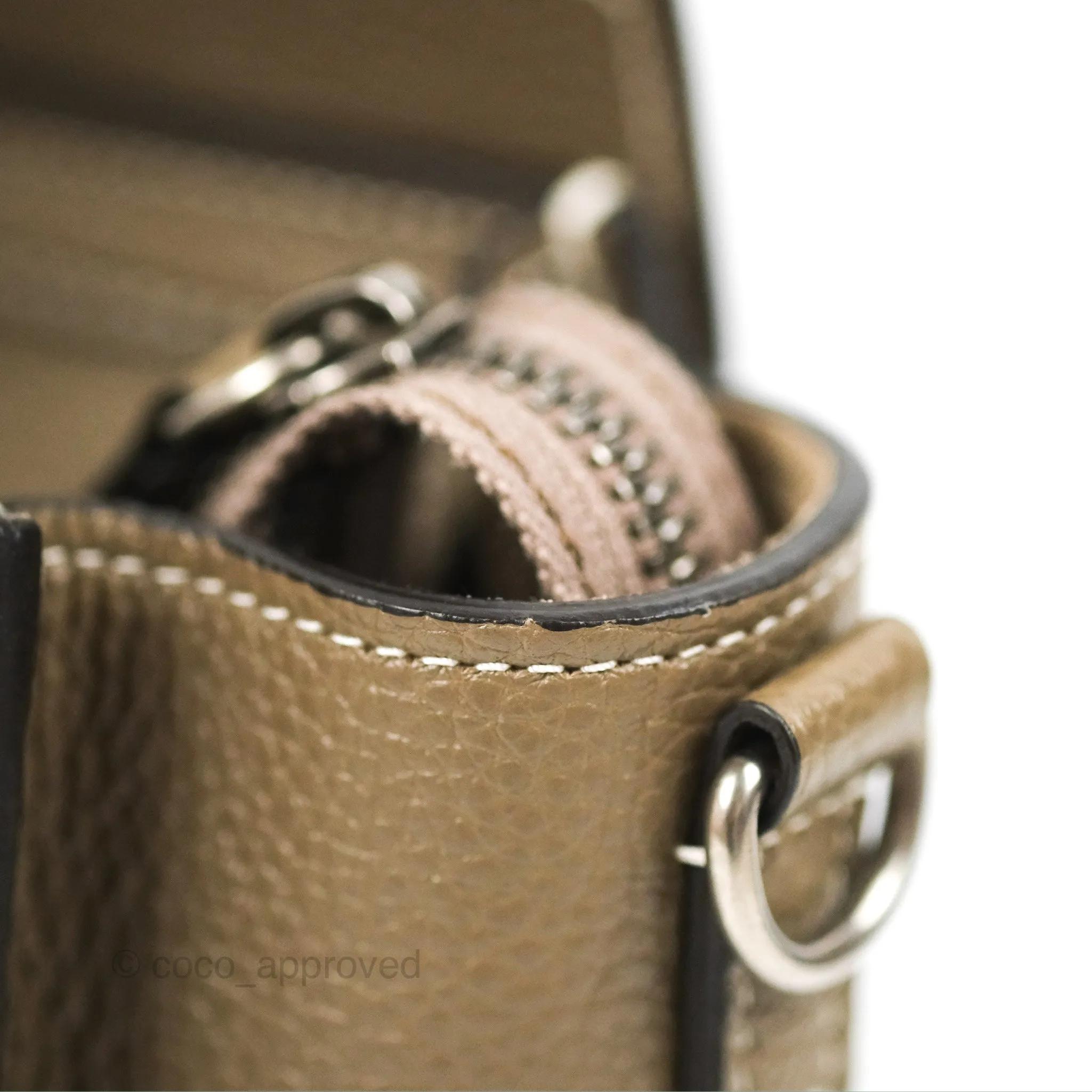 Celine Nano Luggage in Souris Drummed Calfskin