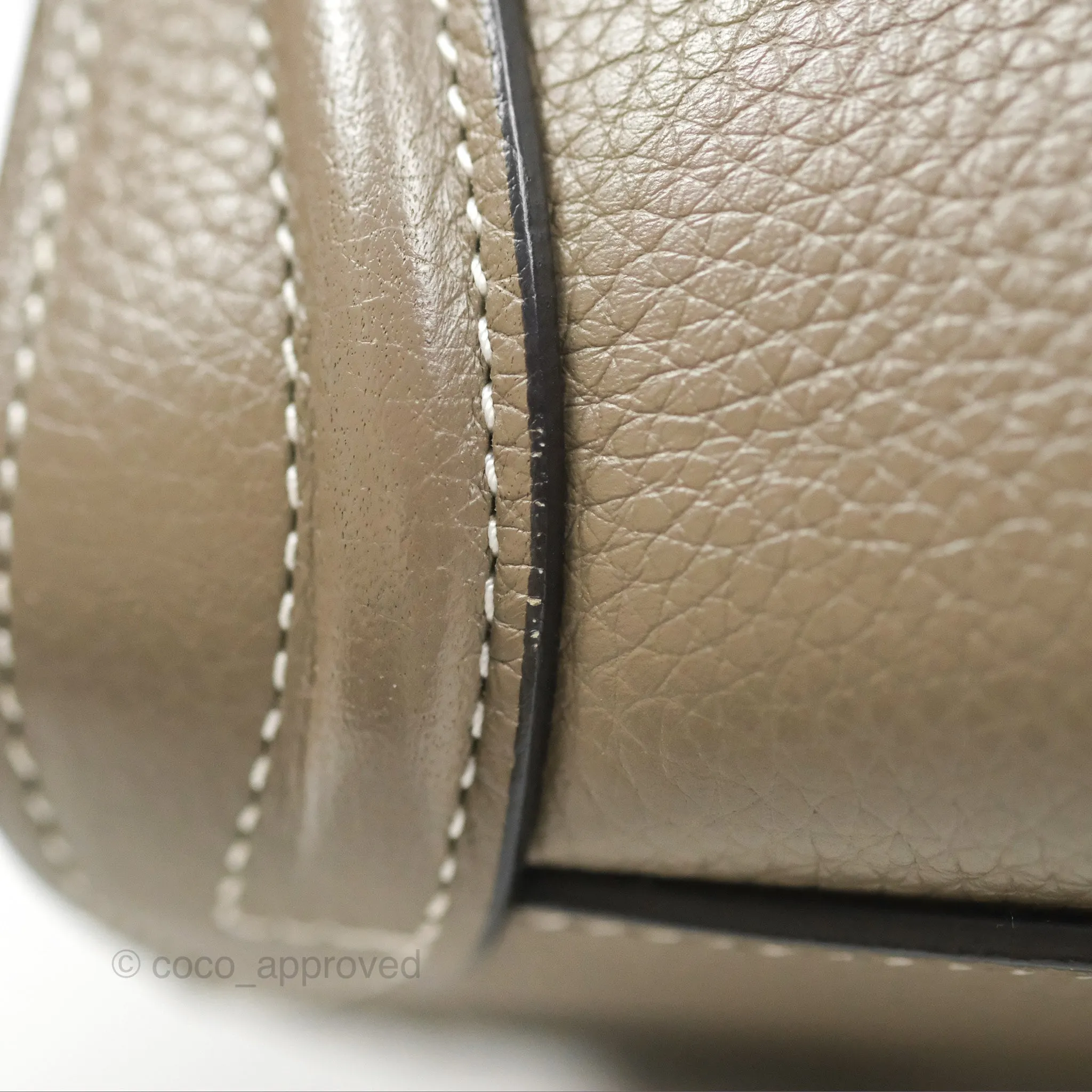 Celine Nano Luggage in Souris Drummed Calfskin