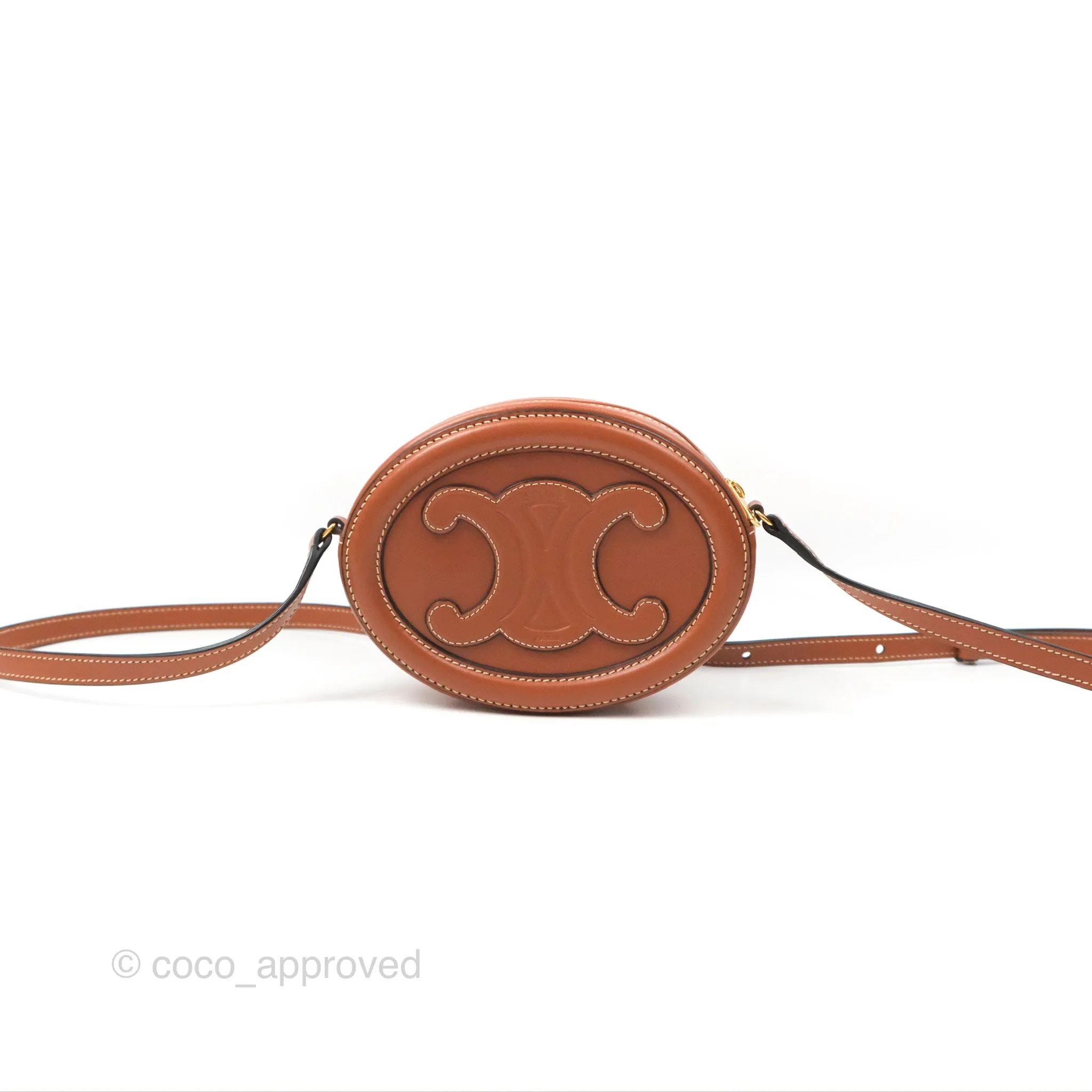 Celine Oval Bag Cuir Triomphe Tan Calfskin