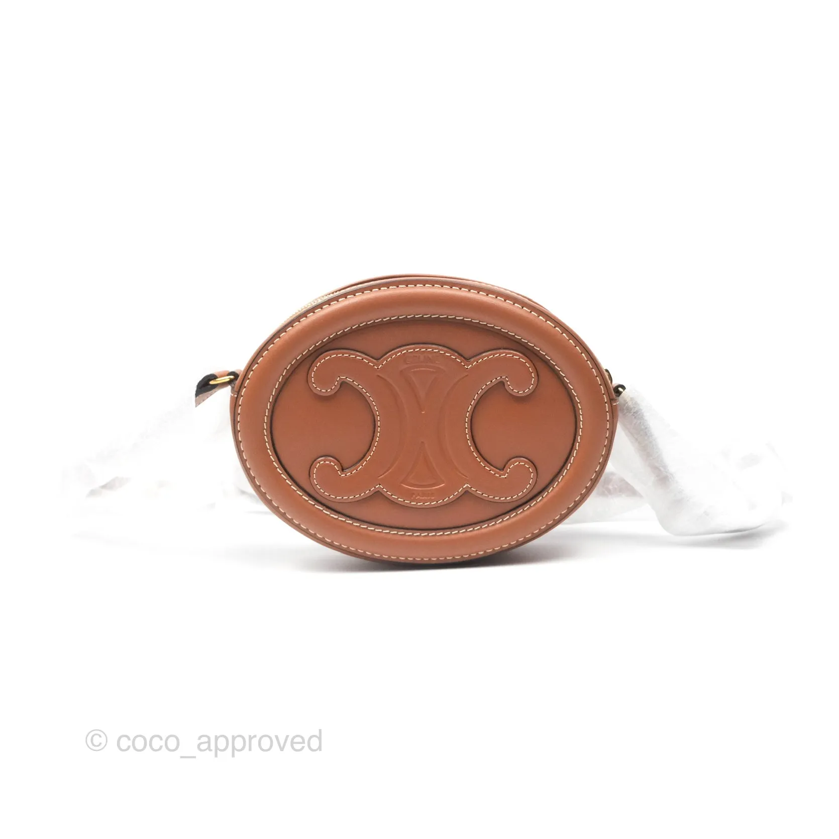 Celine Oval Bag Cuir Triomphe Tan Calfskin