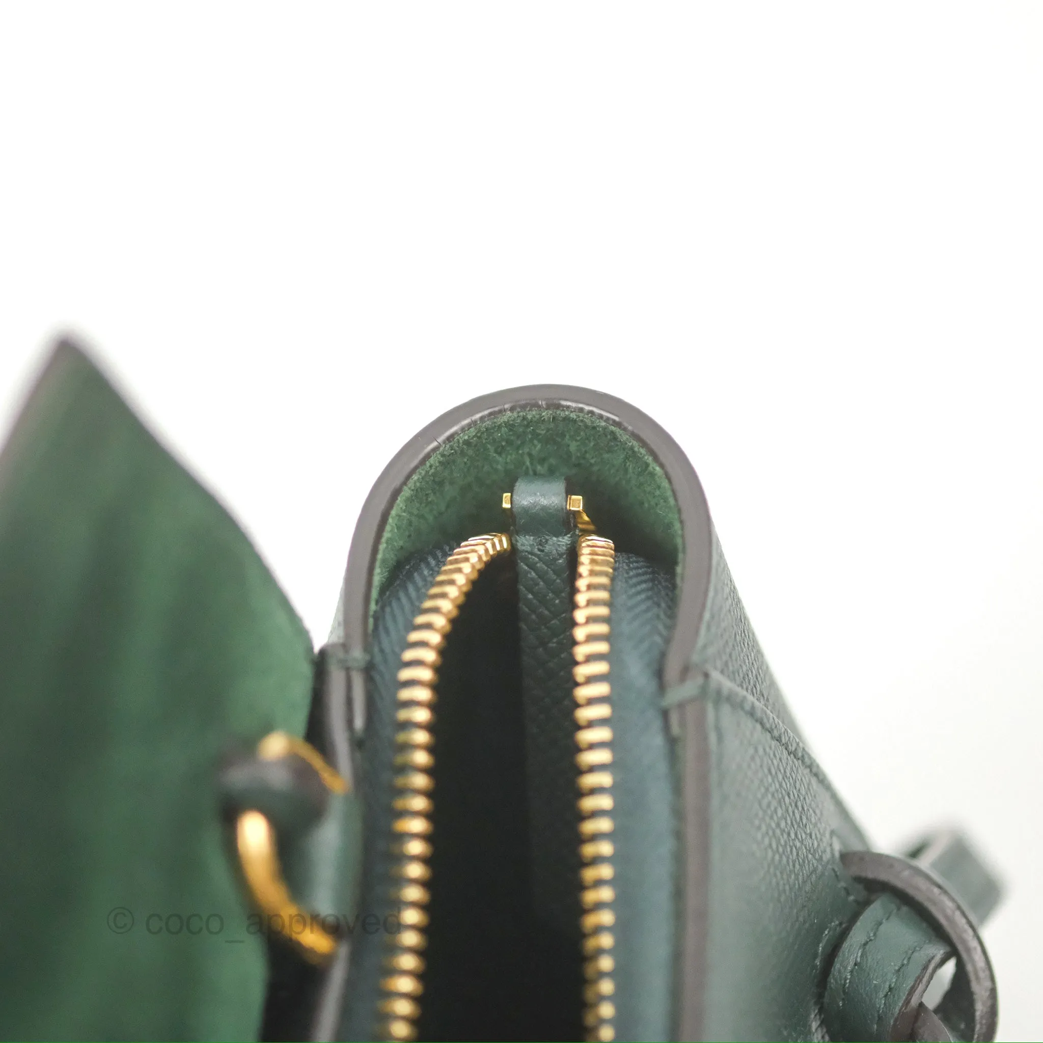 Celine Pico Belt Bag Amazone Green Grained Calfskin Gold Hardware