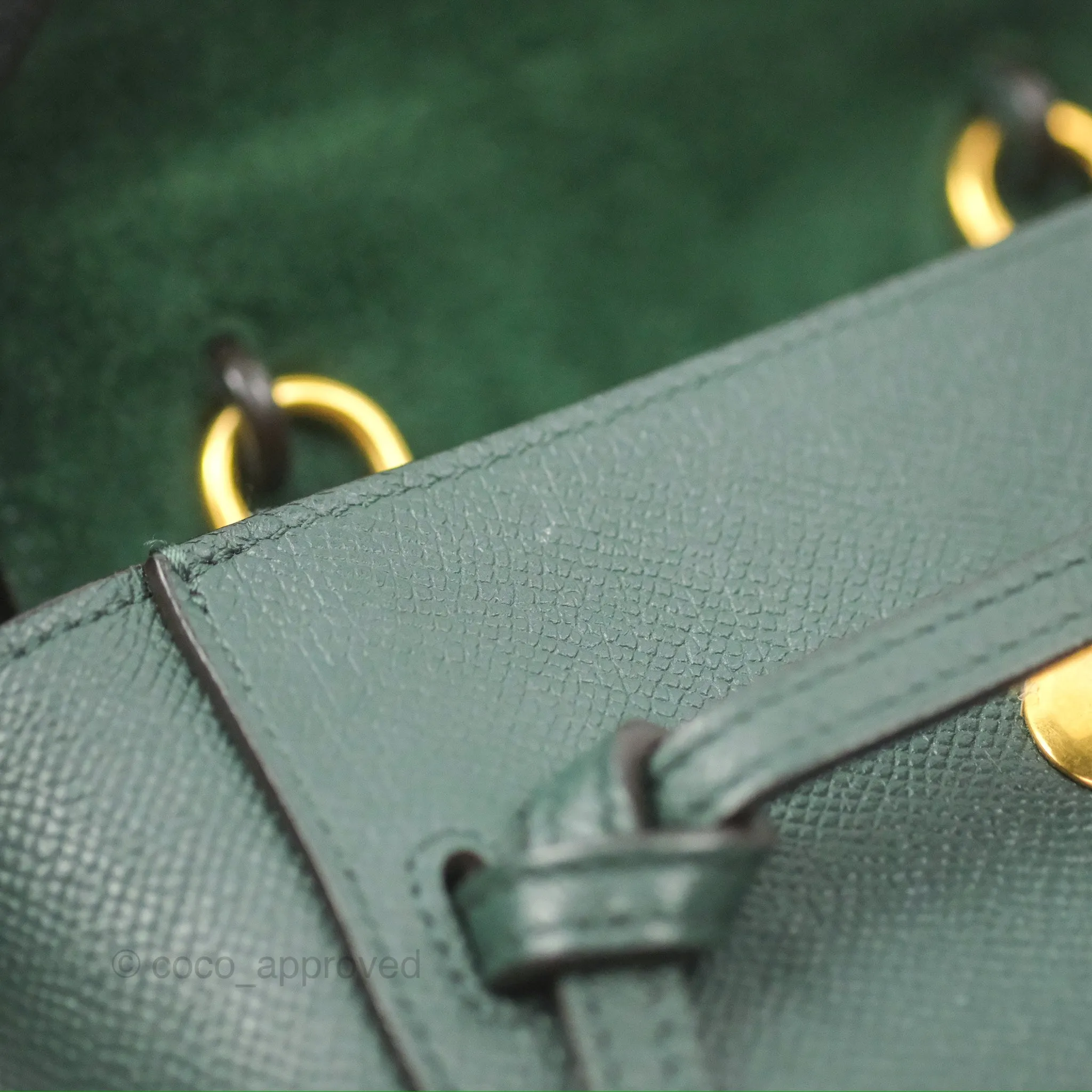 Celine Pico Belt Bag Amazone Green Grained Calfskin Gold Hardware