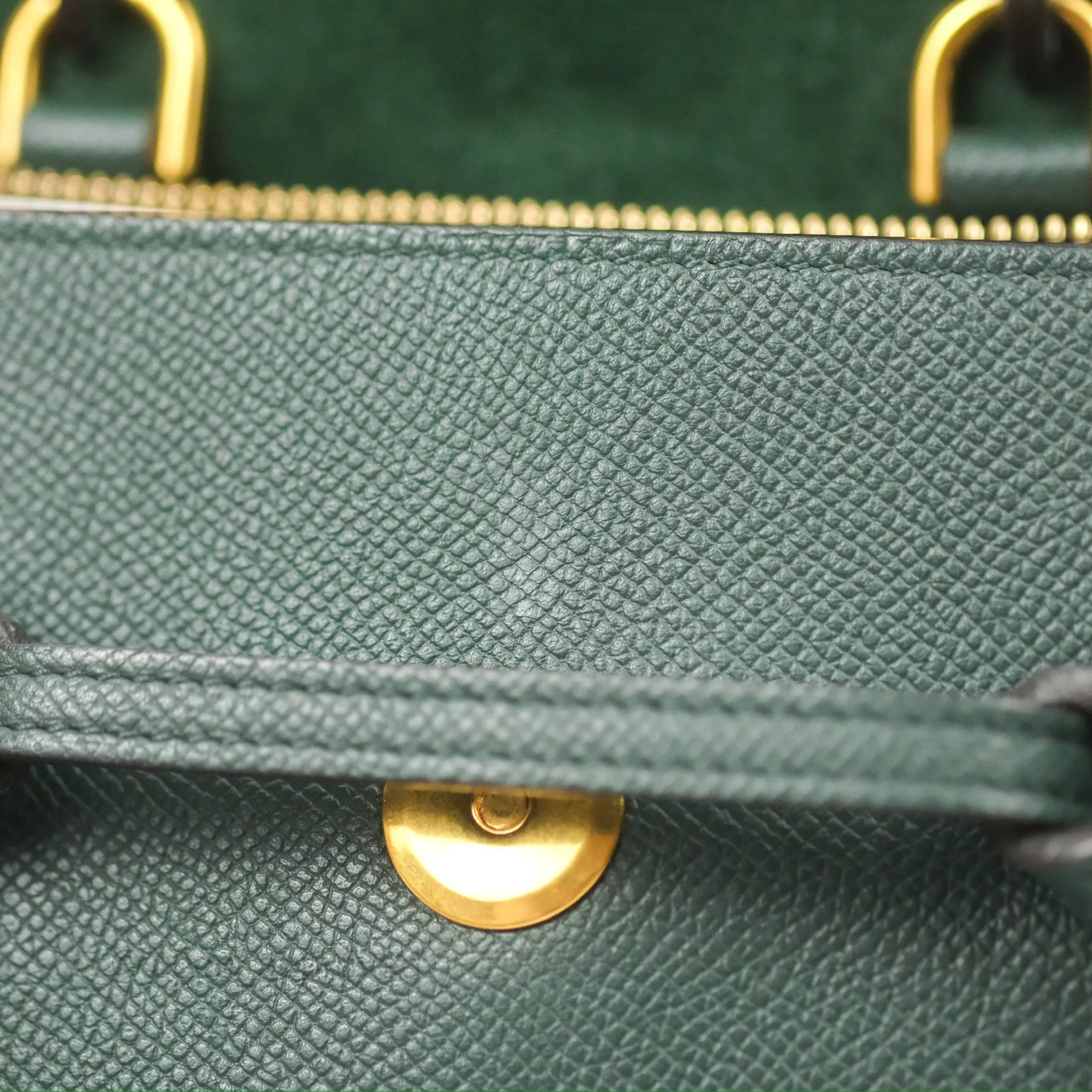 Celine Pico Belt Bag Amazone Green Grained Calfskin Gold Hardware