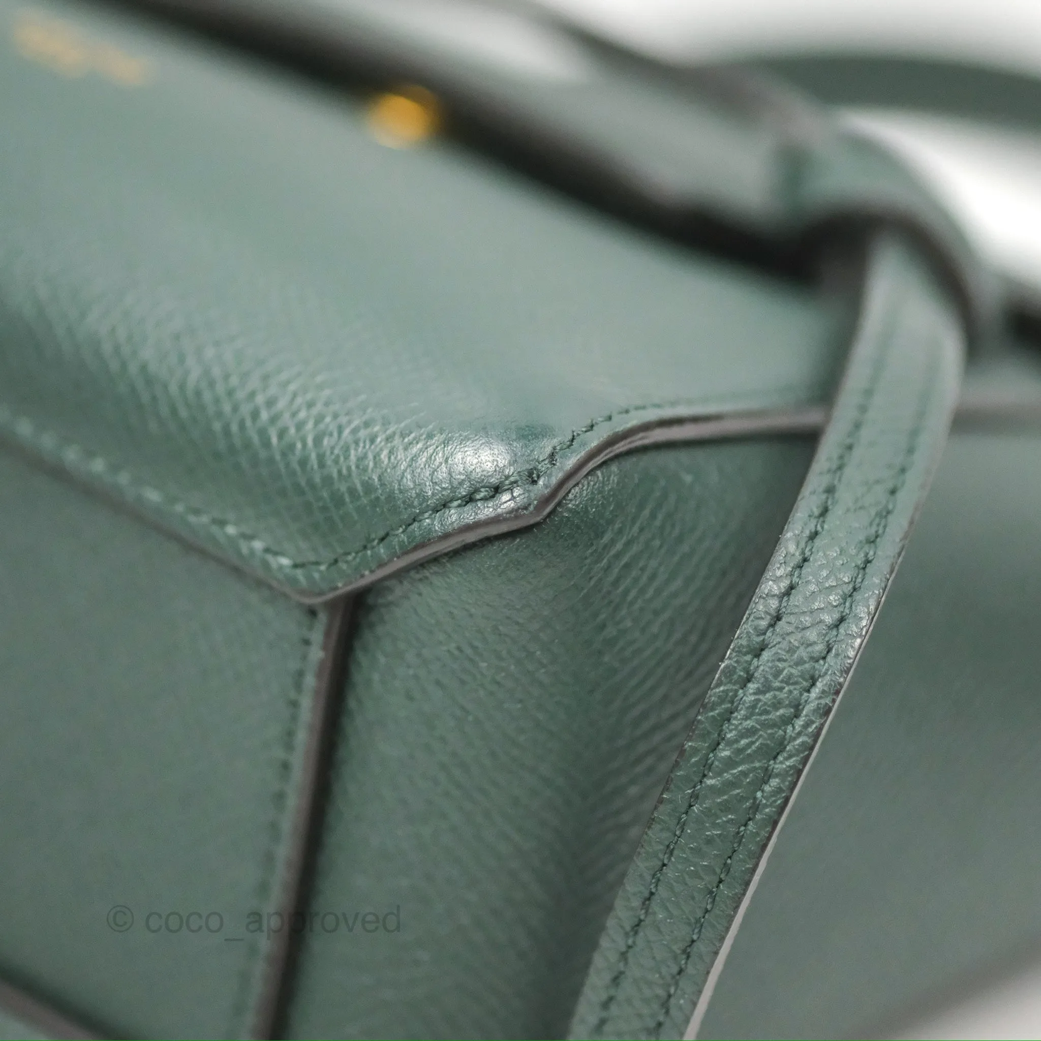 Celine Pico Belt Bag Amazone Green Grained Calfskin Gold Hardware