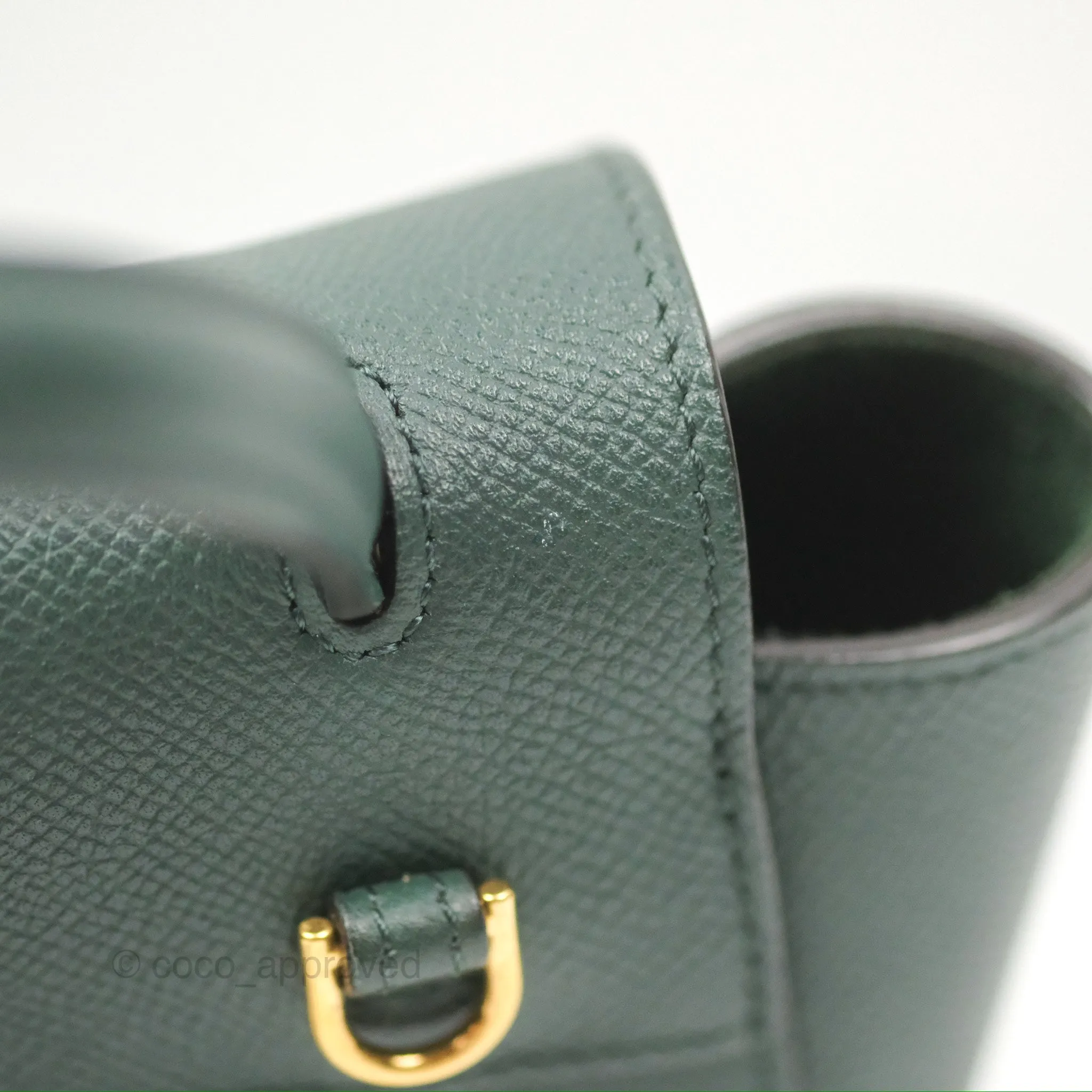 Celine Pico Belt Bag Amazone Green Grained Calfskin Gold Hardware