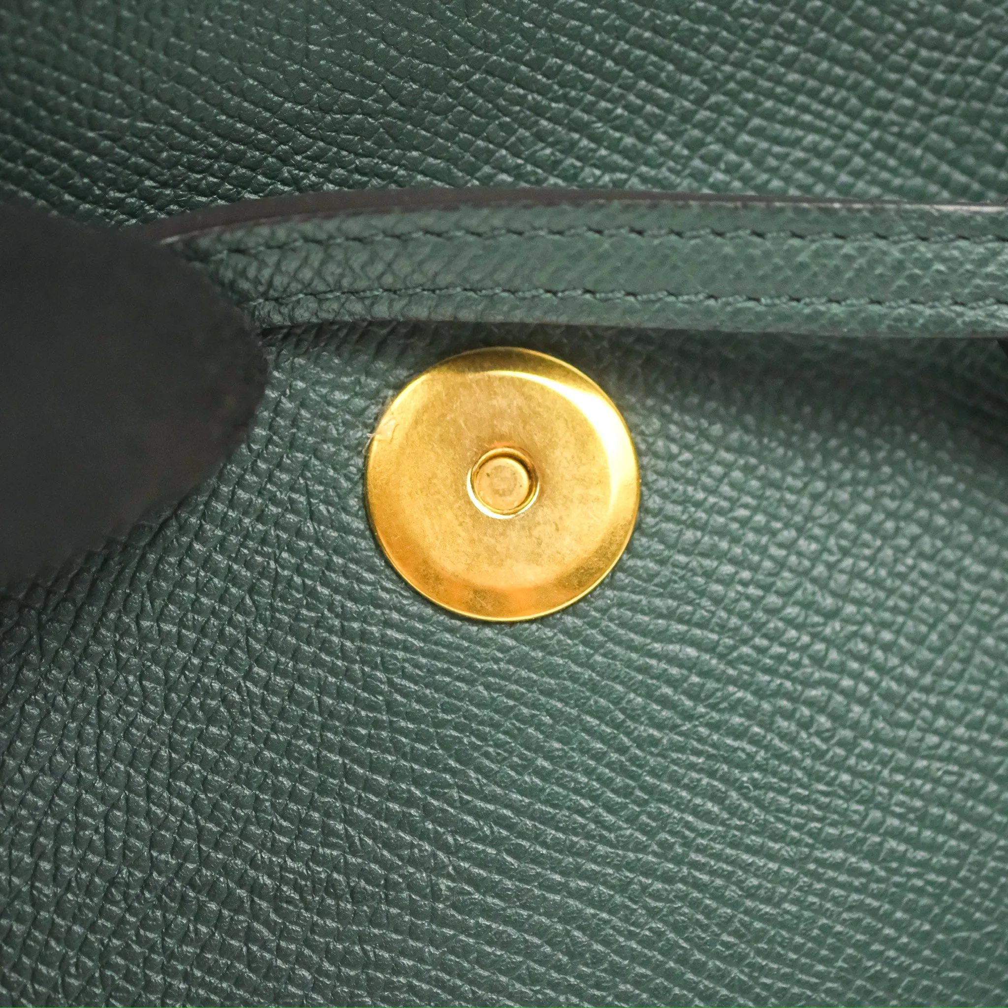 Celine Pico Belt Bag Amazone Green Grained Calfskin Gold Hardware