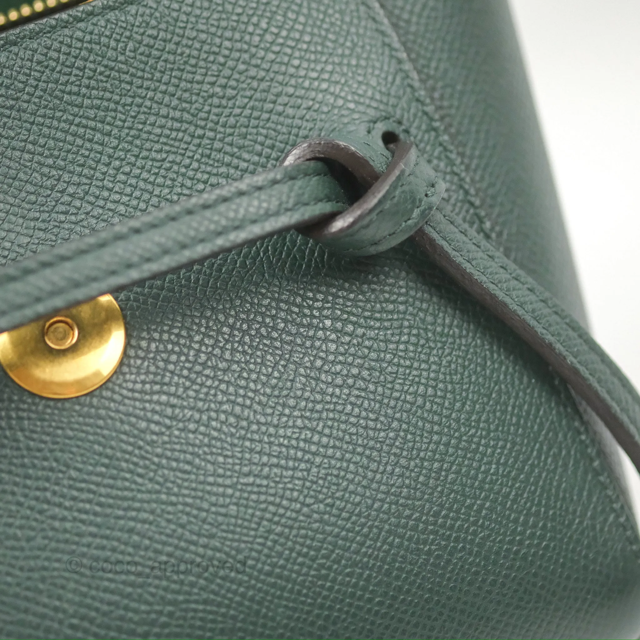 Celine Pico Belt Bag Amazone Green Grained Calfskin Gold Hardware