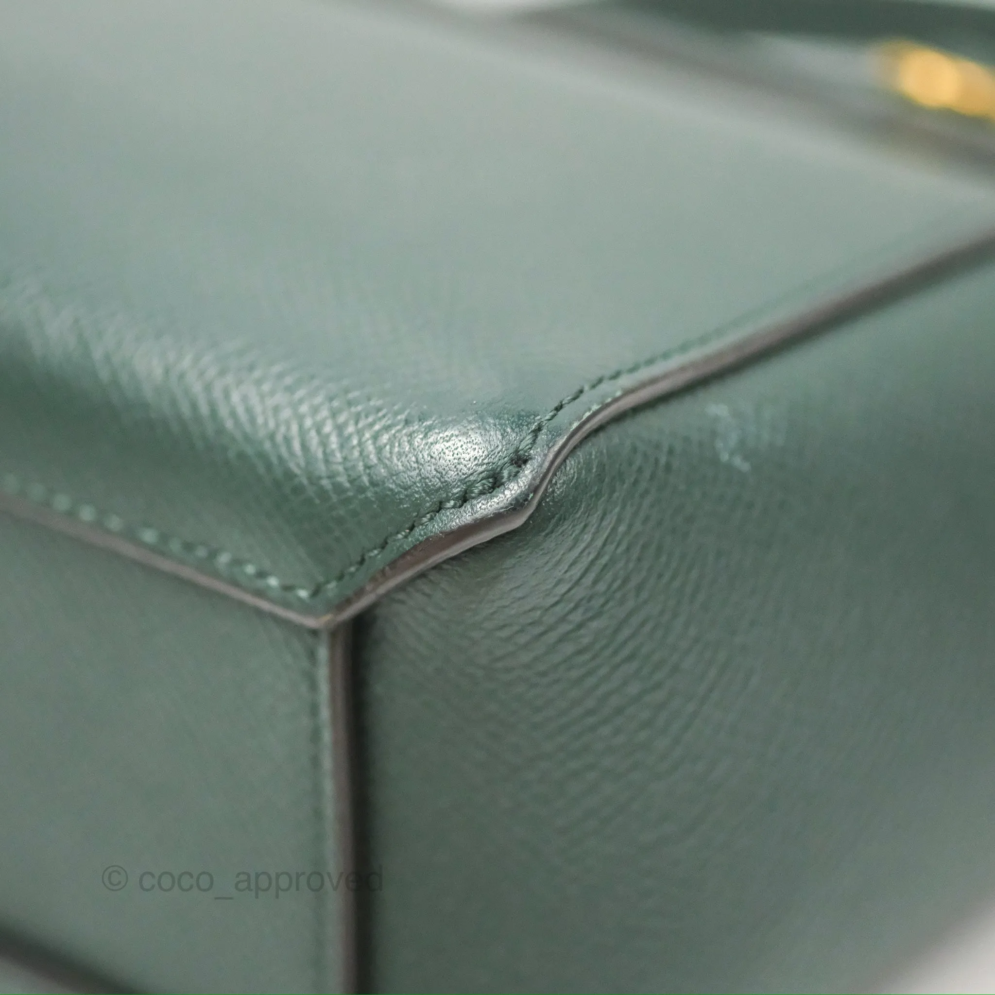 Celine Pico Belt Bag Amazone Green Grained Calfskin Gold Hardware