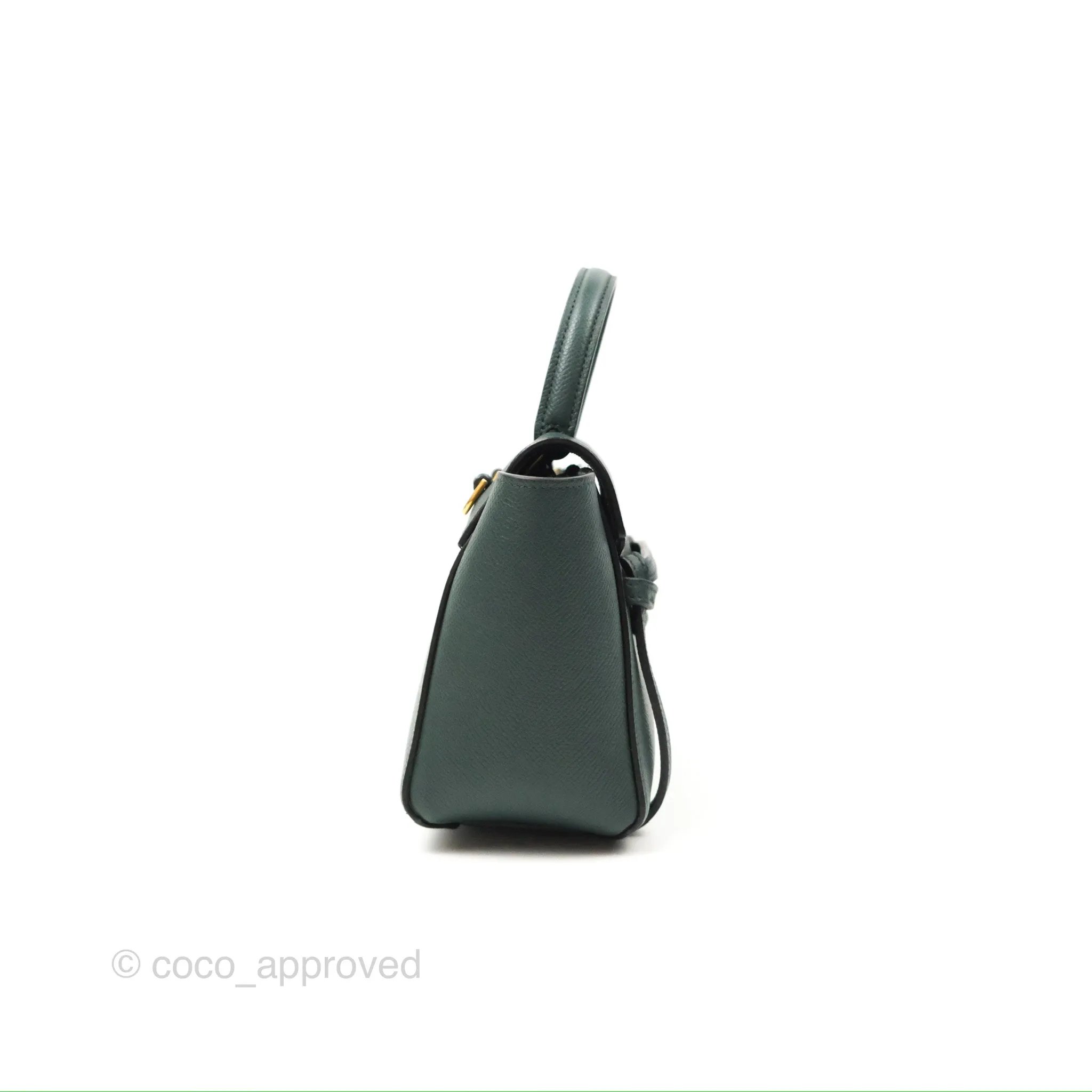 Celine Pico Belt Bag Amazone Green Grained Calfskin Gold Hardware