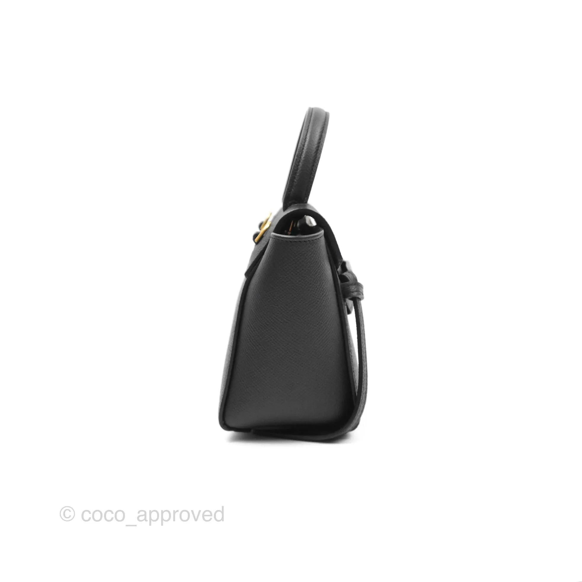 Celine Pico Belt Bag Black Grained Calfskin Gold Hardware