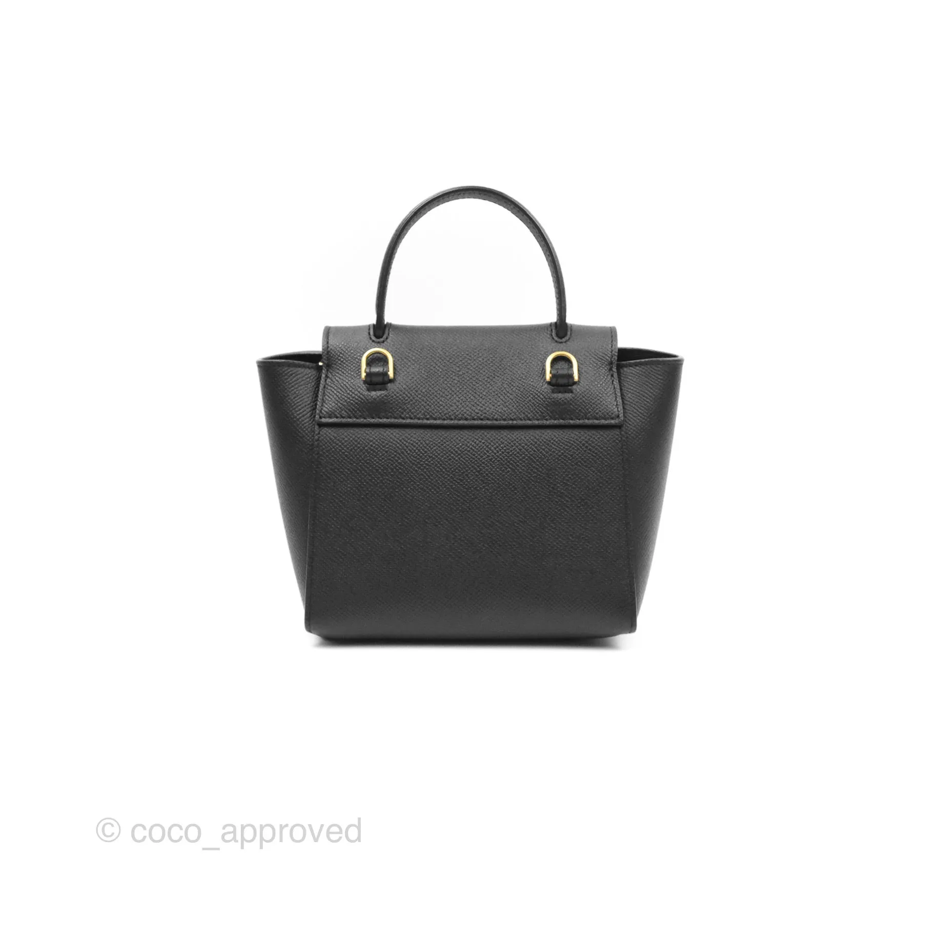 Celine Pico Belt Bag Black Grained Calfskin Gold Hardware