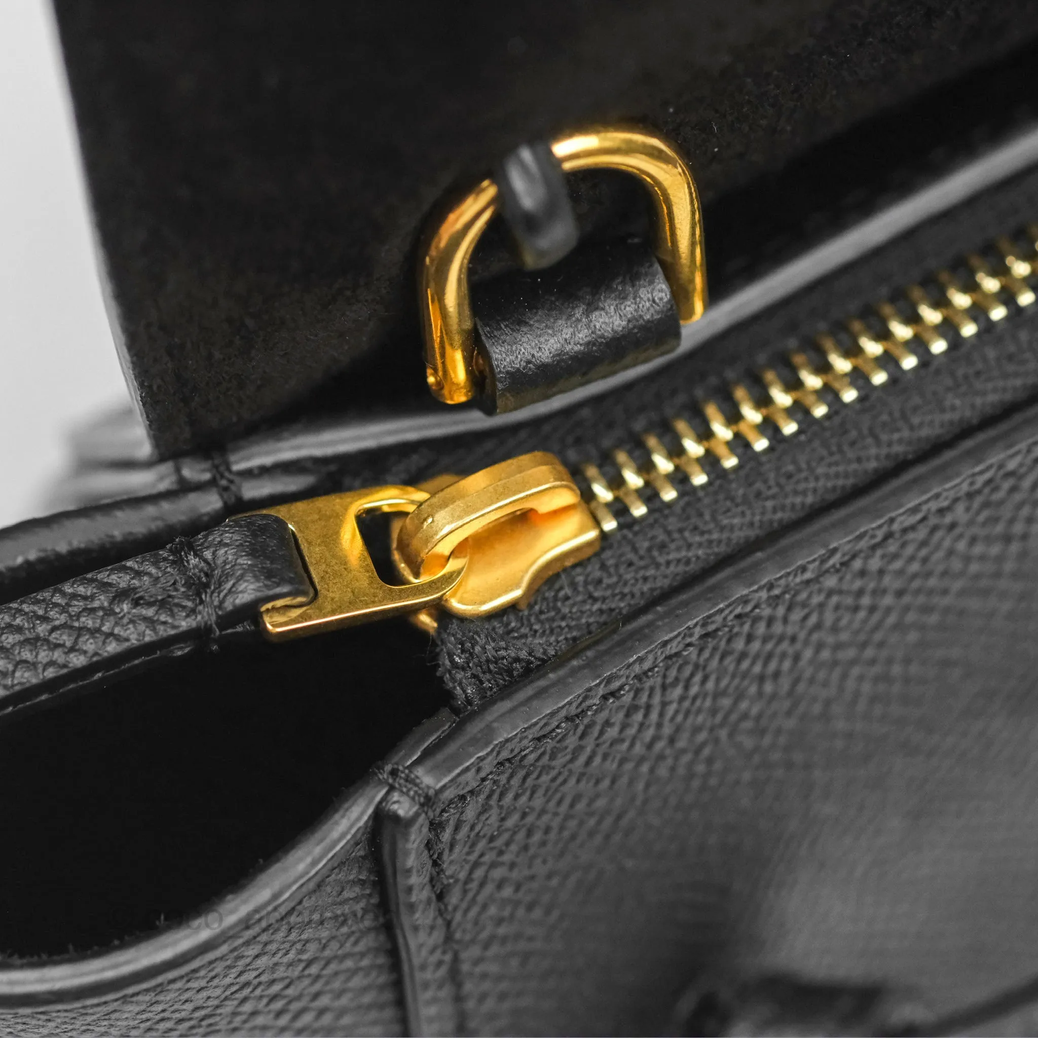 Celine Pico Belt Bag Black Grained Calfskin Gold Hardware