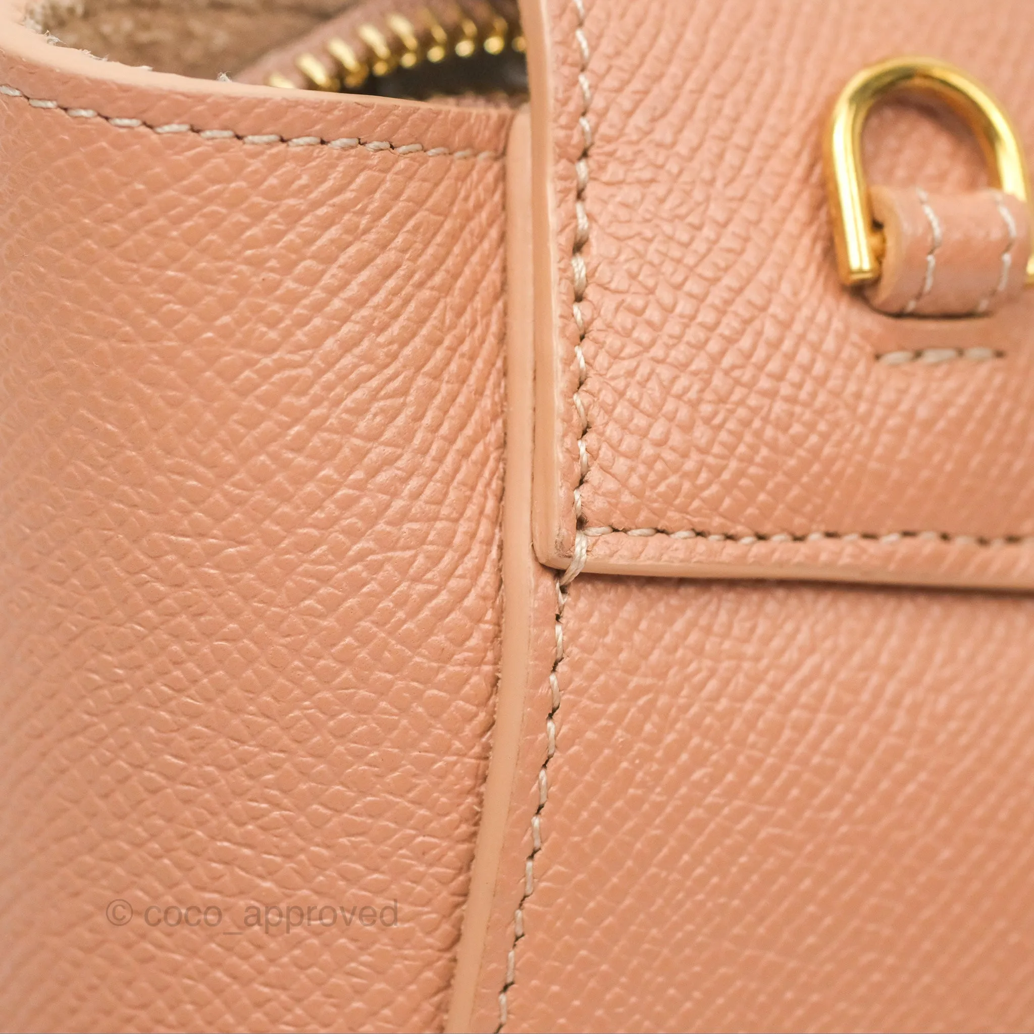 Celine Pico Belt Bag Desert Rose Grained Calfskin Gold Hardware