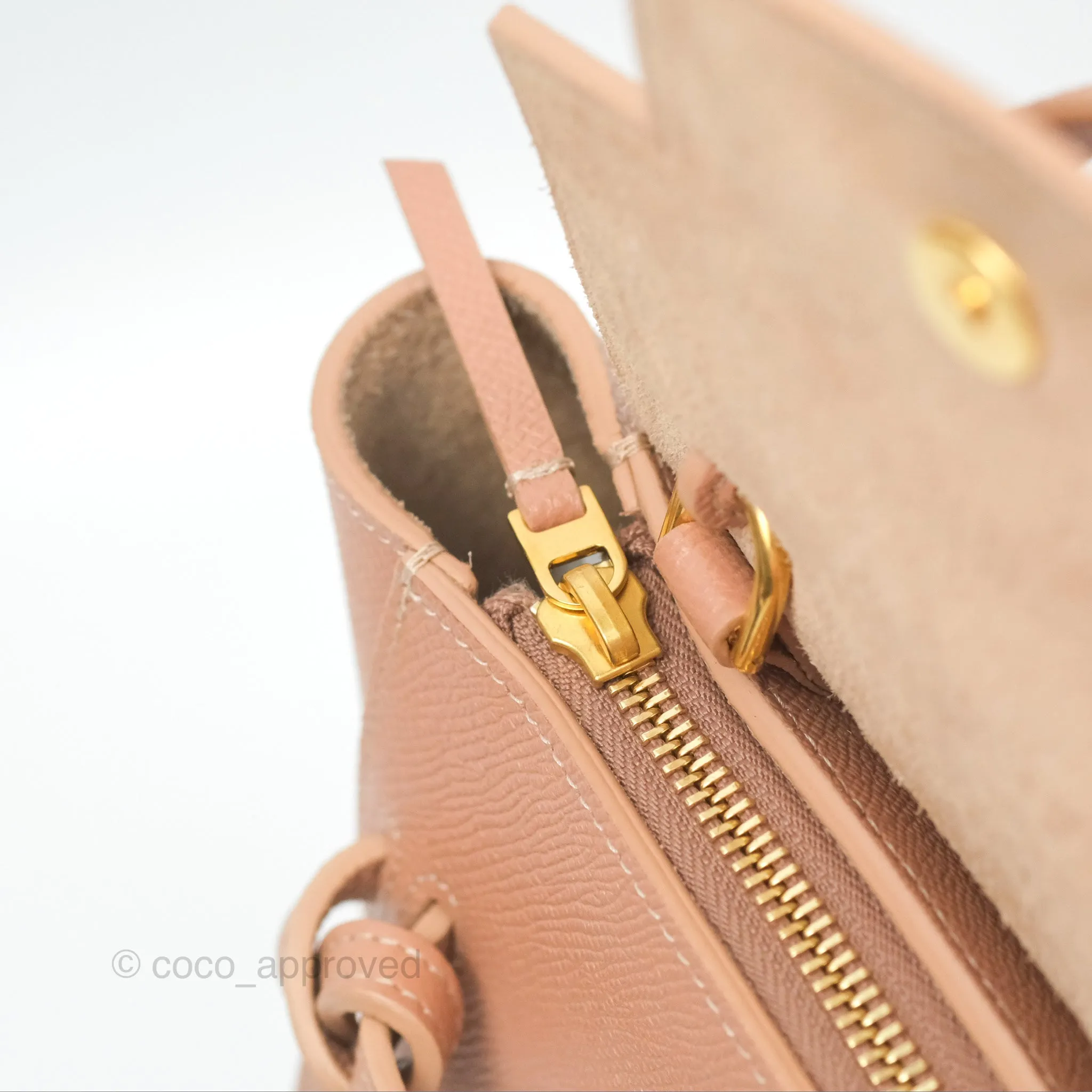 Celine Pico Belt Bag Desert Rose Grained Calfskin Gold Hardware
