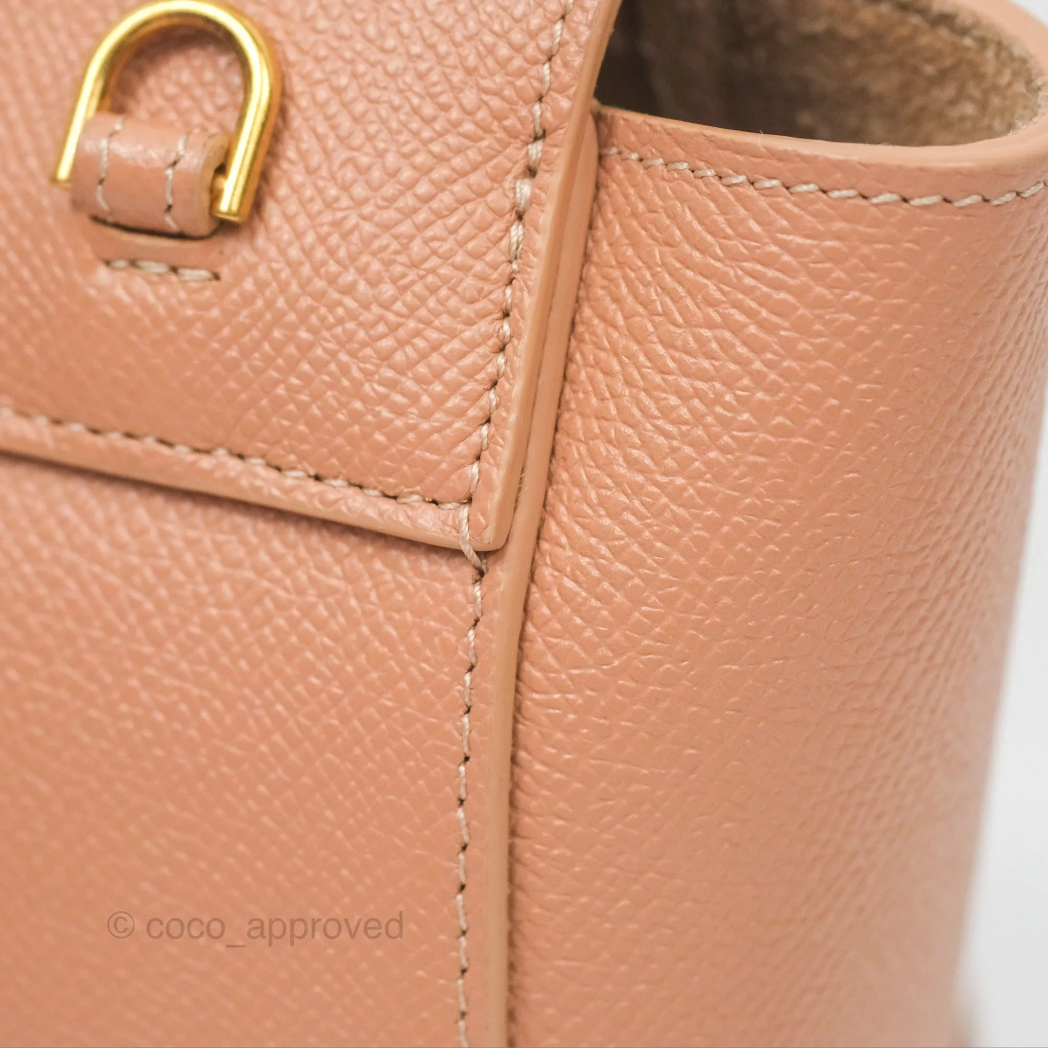 Celine Pico Belt Bag Desert Rose Grained Calfskin Gold Hardware