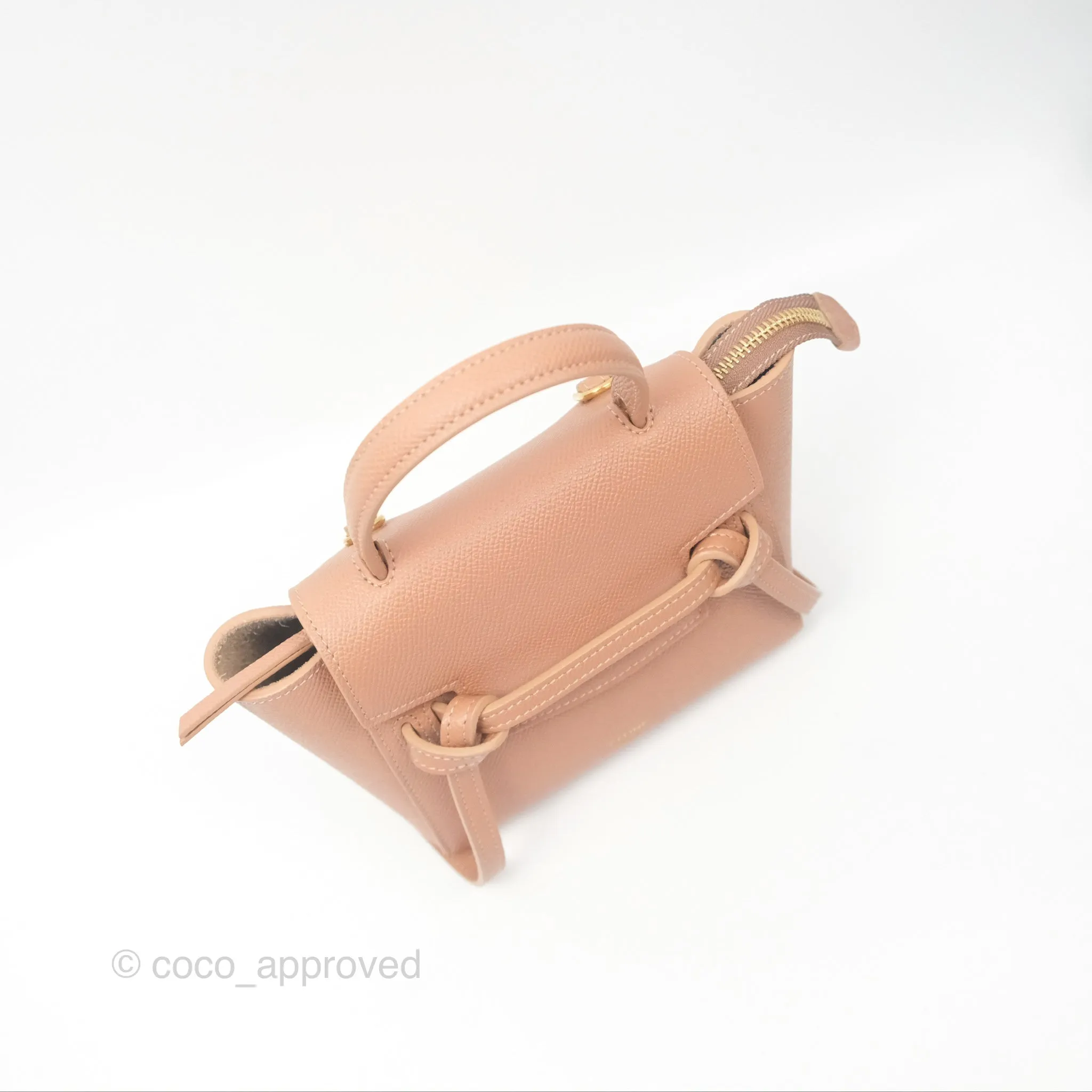 Celine Pico Belt Bag Desert Rose Grained Calfskin Gold Hardware